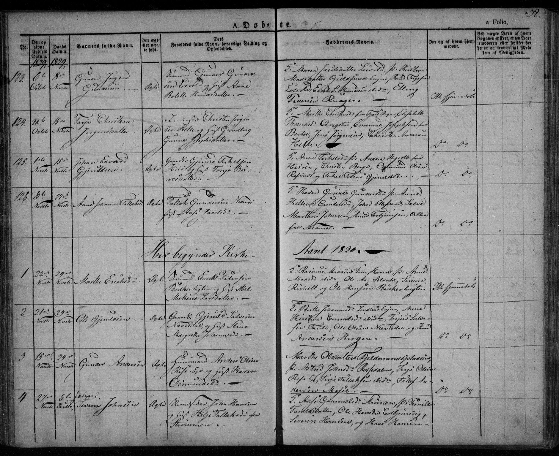 Øyestad sokneprestkontor, AV/SAK-1111-0049/F/Fa/L0013: Parish register (official) no. A 13, 1827-1842, p. 38