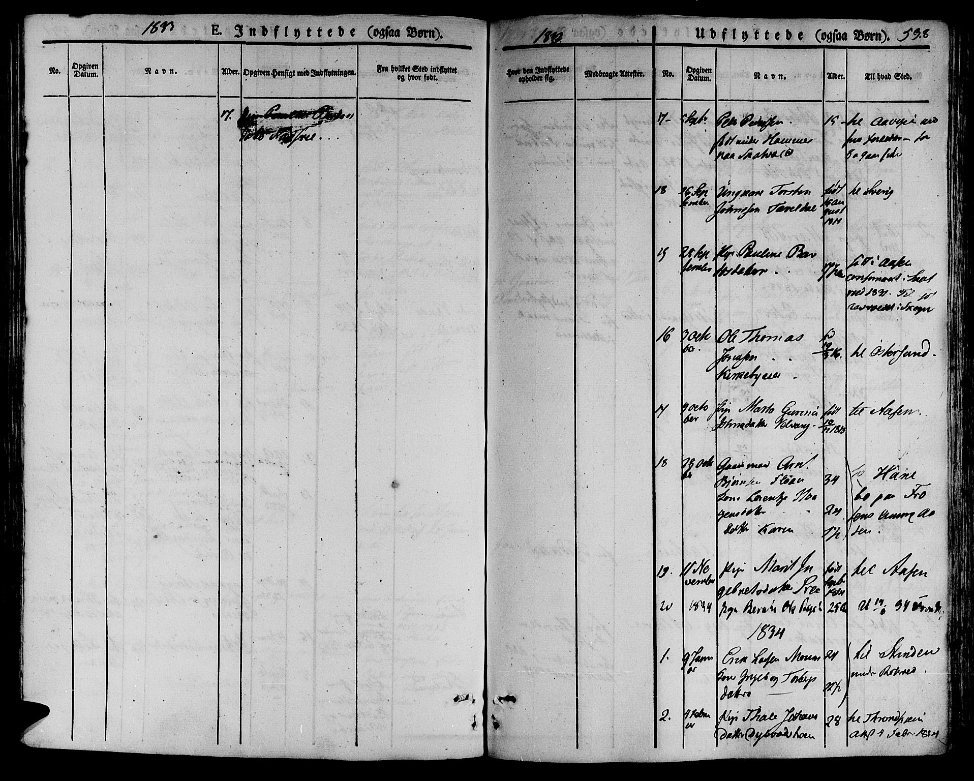 Ministerialprotokoller, klokkerbøker og fødselsregistre - Nord-Trøndelag, AV/SAT-A-1458/709/L0072: Parish register (official) no. 709A12, 1833-1844, p. 538