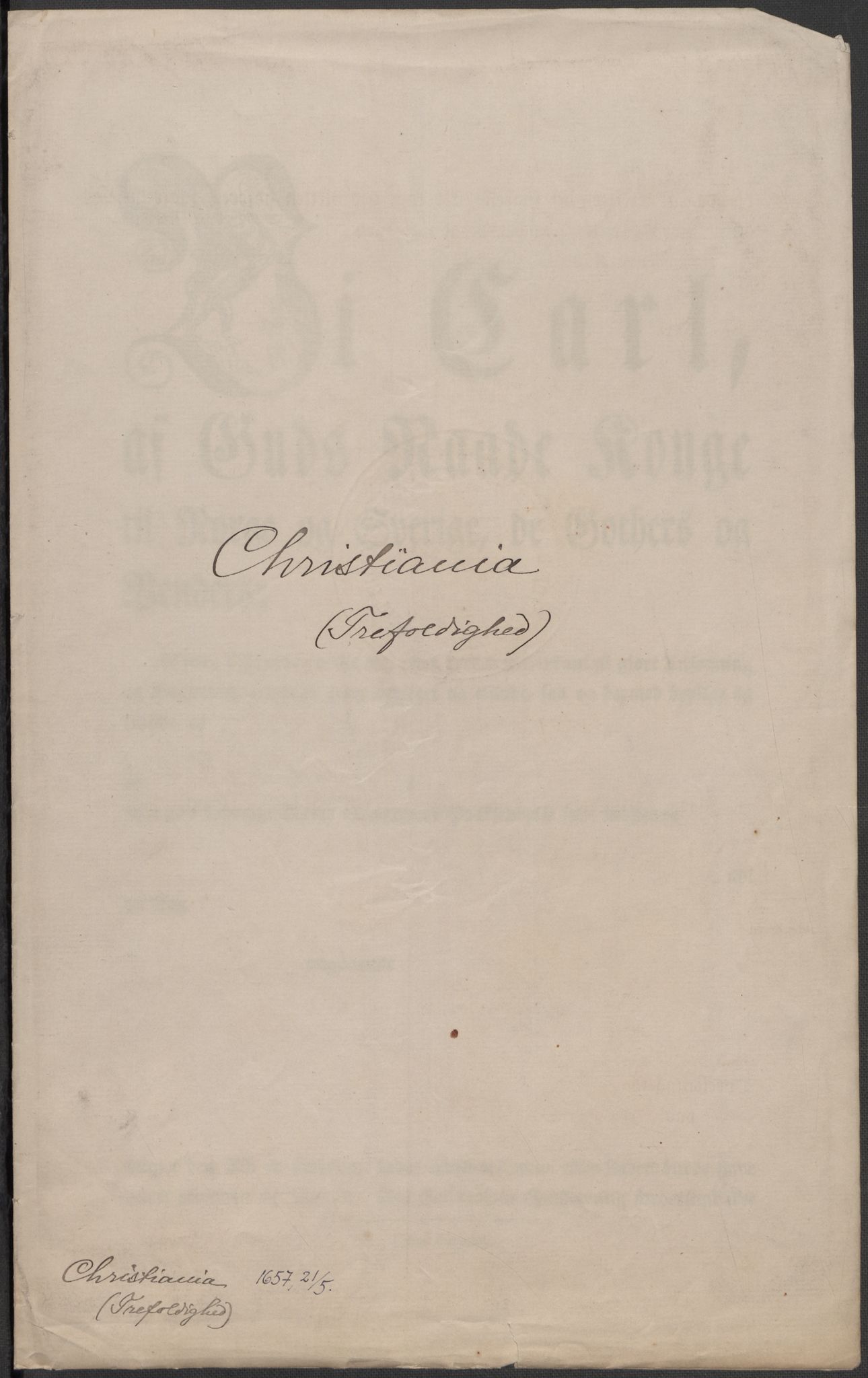 Riksarkivets diplomsamling, RA/EA-5965/F15/L0010: Prestearkiv - Akershus og Hedmark, 1577-1821, p. 26