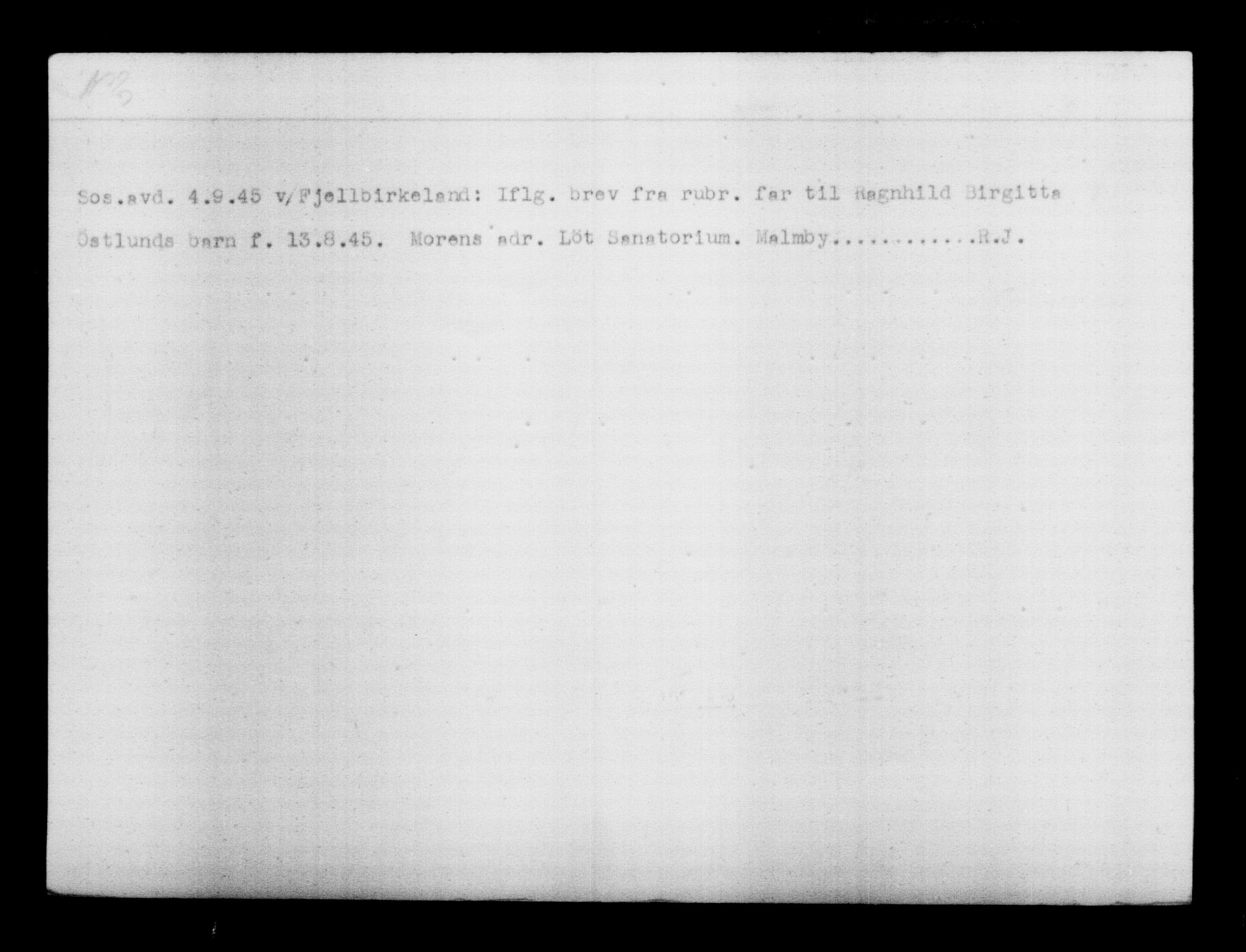 Utenriksstasjonene, Legasjonen i Stockholm, Flyktningkontoret, AV/RA-S-6753/V/Va/L0012: Kjesäterkartoteket, flyktninger med registreringsnr. 28300-31566, 1940-1945, p. 1753