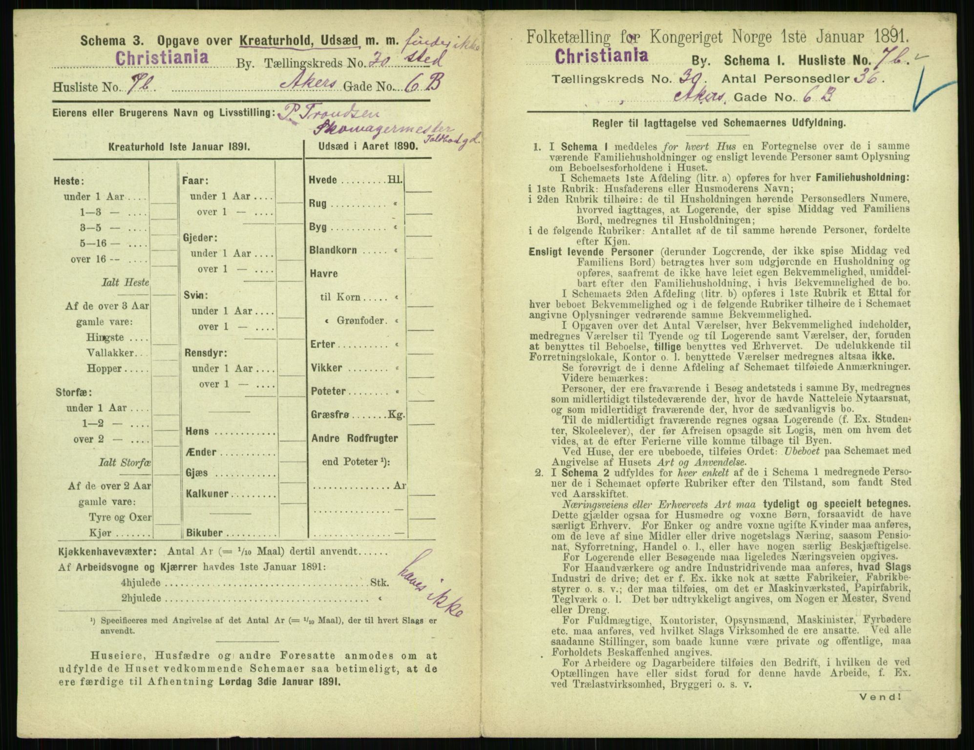 RA, 1891 census for 0301 Kristiania, 1891, p. 15547