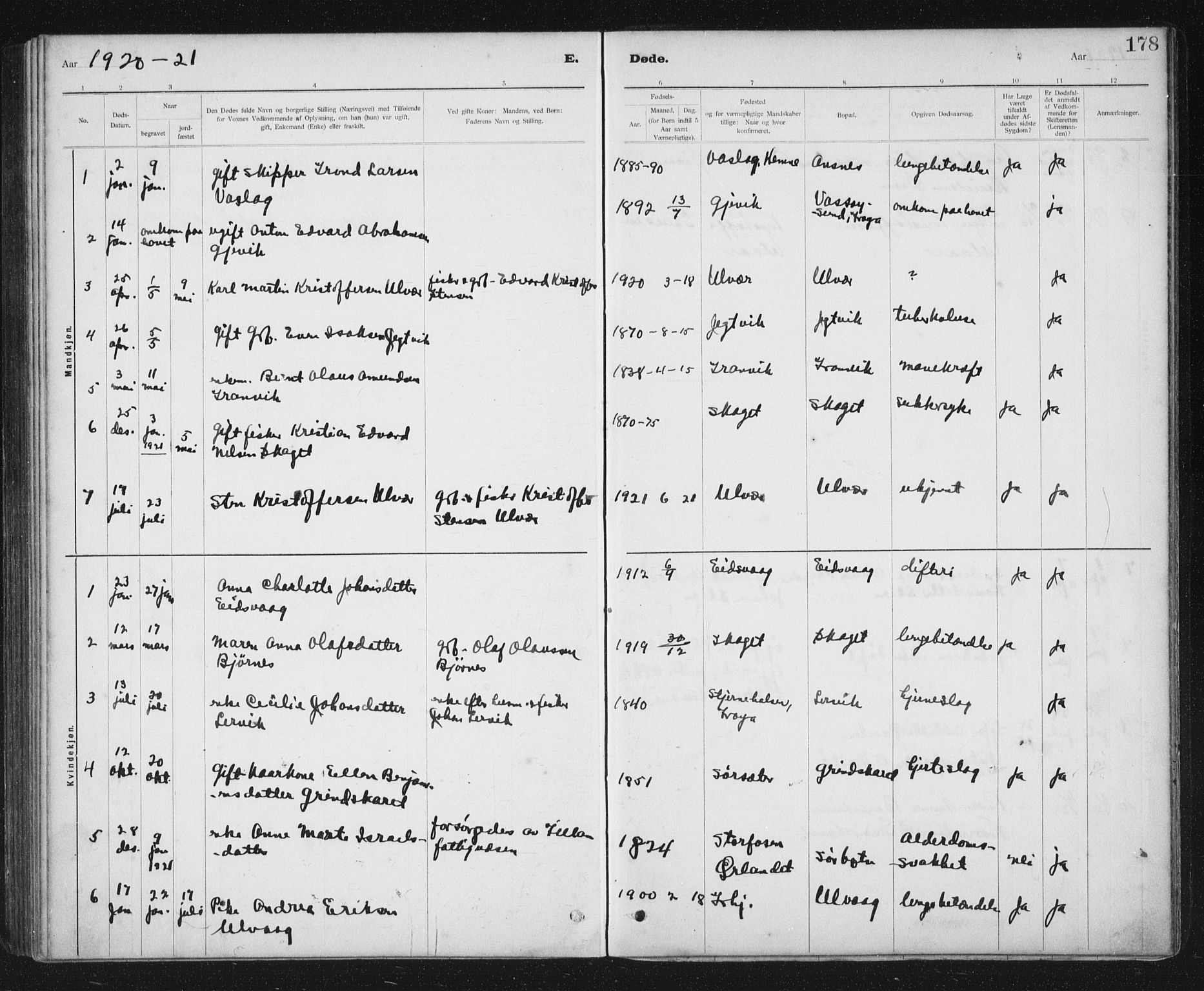 Ministerialprotokoller, klokkerbøker og fødselsregistre - Sør-Trøndelag, AV/SAT-A-1456/637/L0563: Parish register (copy) no. 637C04, 1899-1940, p. 178