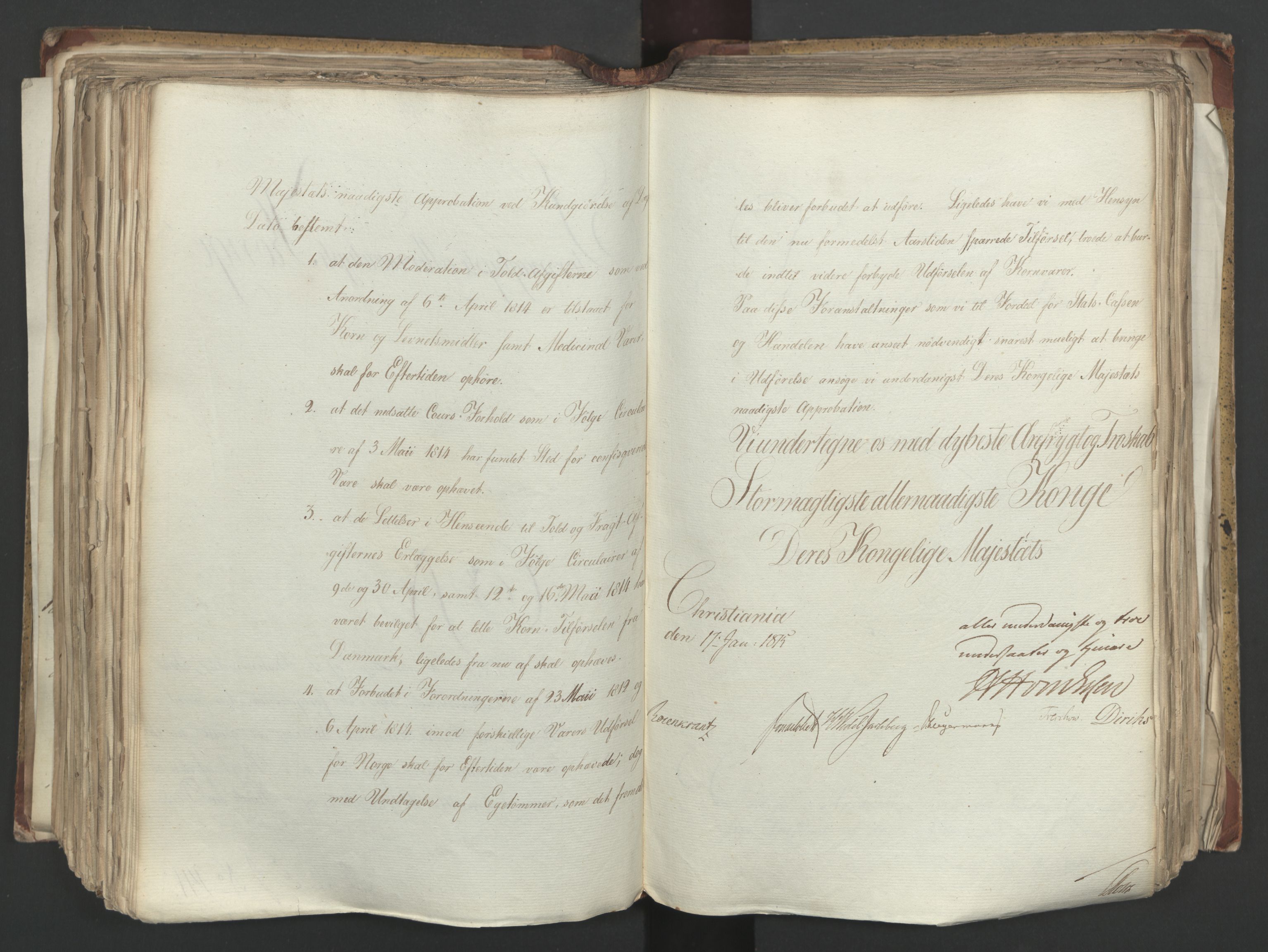 Statsrådsavdelingen i Stockholm, AV/RA-S-1003/D/Da/L0001: Regjeringsinnstillinger nr. 1-262, 1814-1815, p. 303