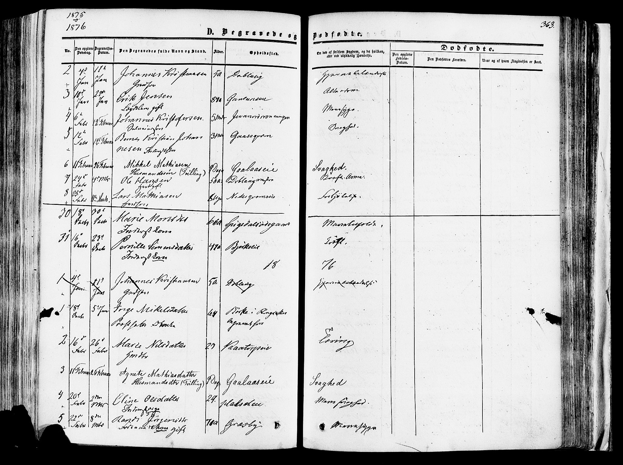 Vang prestekontor, Hedmark, SAH/PREST-008/H/Ha/Haa/L0013: Parish register (official) no. 13, 1855-1879, p. 363