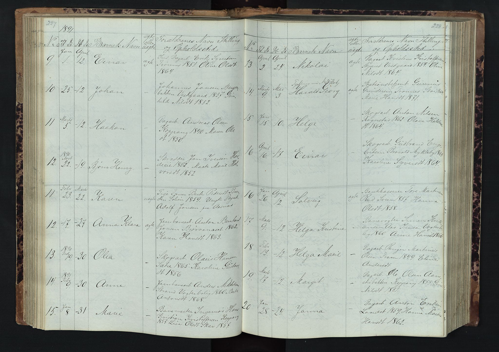 Stor-Elvdal prestekontor, SAH/PREST-052/H/Ha/Hab/L0001: Parish register (copy) no. 1 /1, 1860-1894, p. 227-228