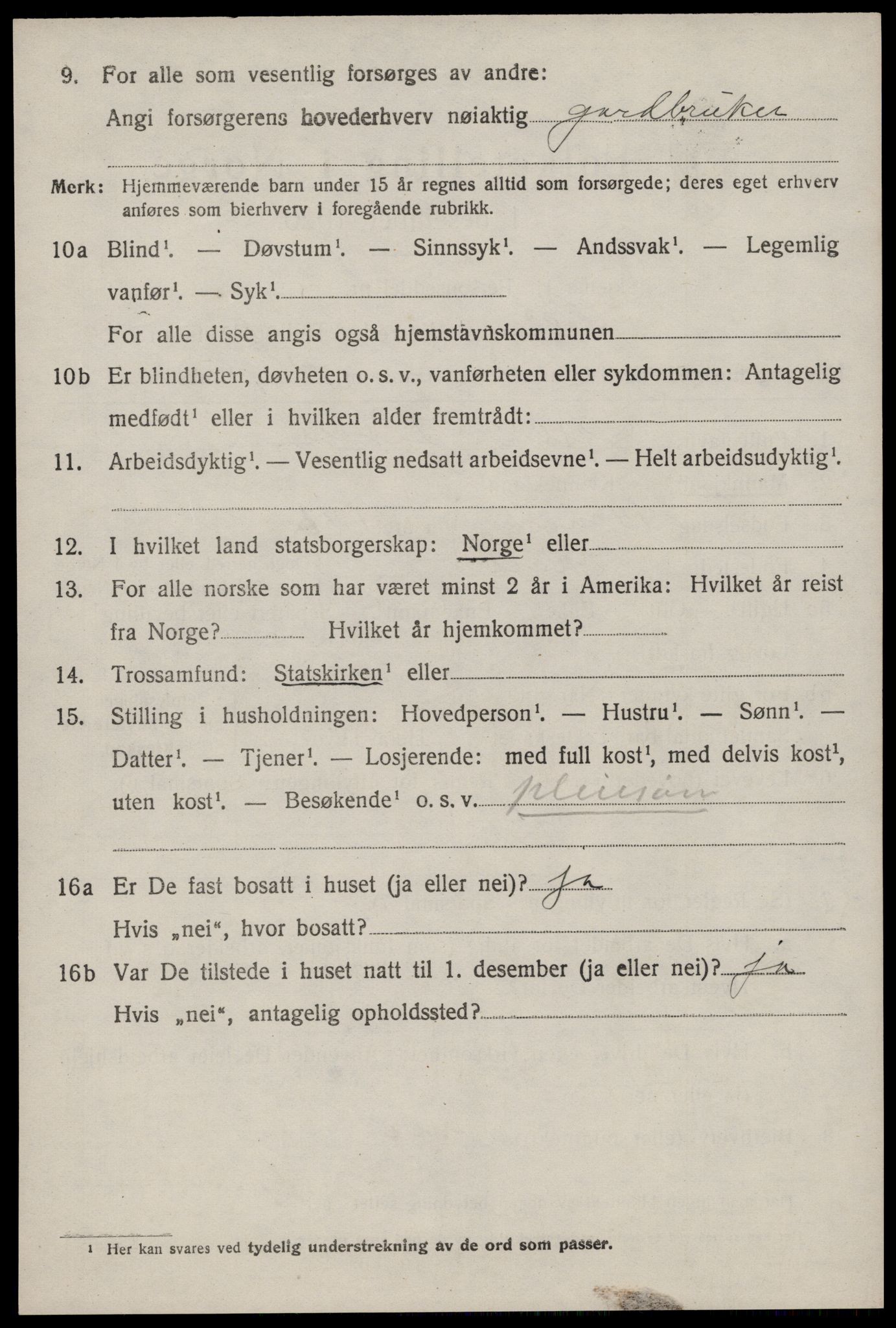 SAST, 1920 census for Skåre, 1920, p. 8115