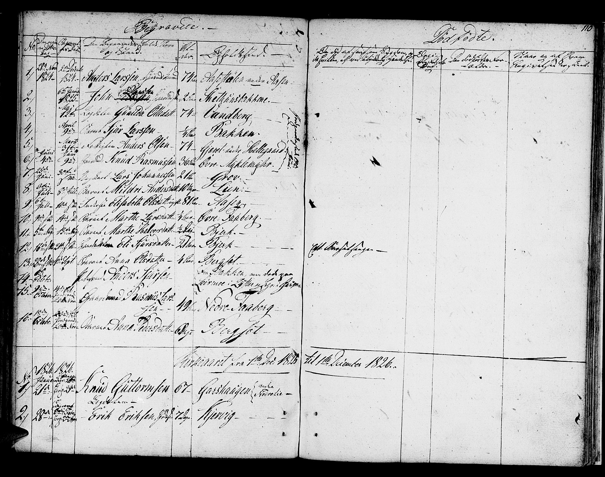 Jostedal sokneprestembete, SAB/A-80601/H/Haa/Haaa/L0003: Parish register (official) no. A 3, 1807-1837, p. 110