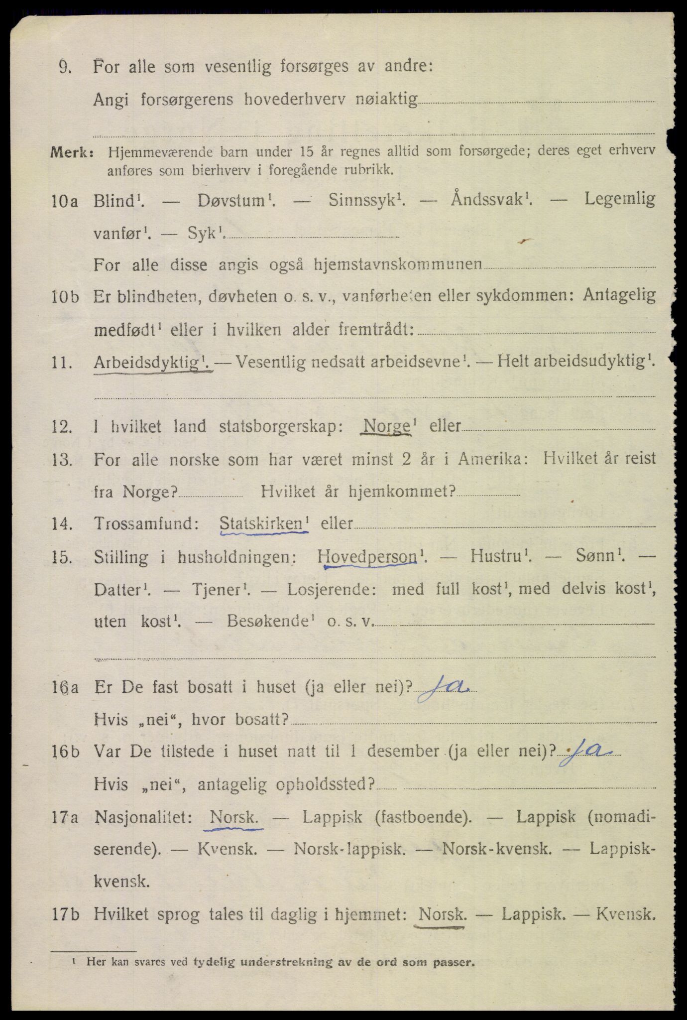 SAT, 1920 census for Saltdal, 1920, p. 8514