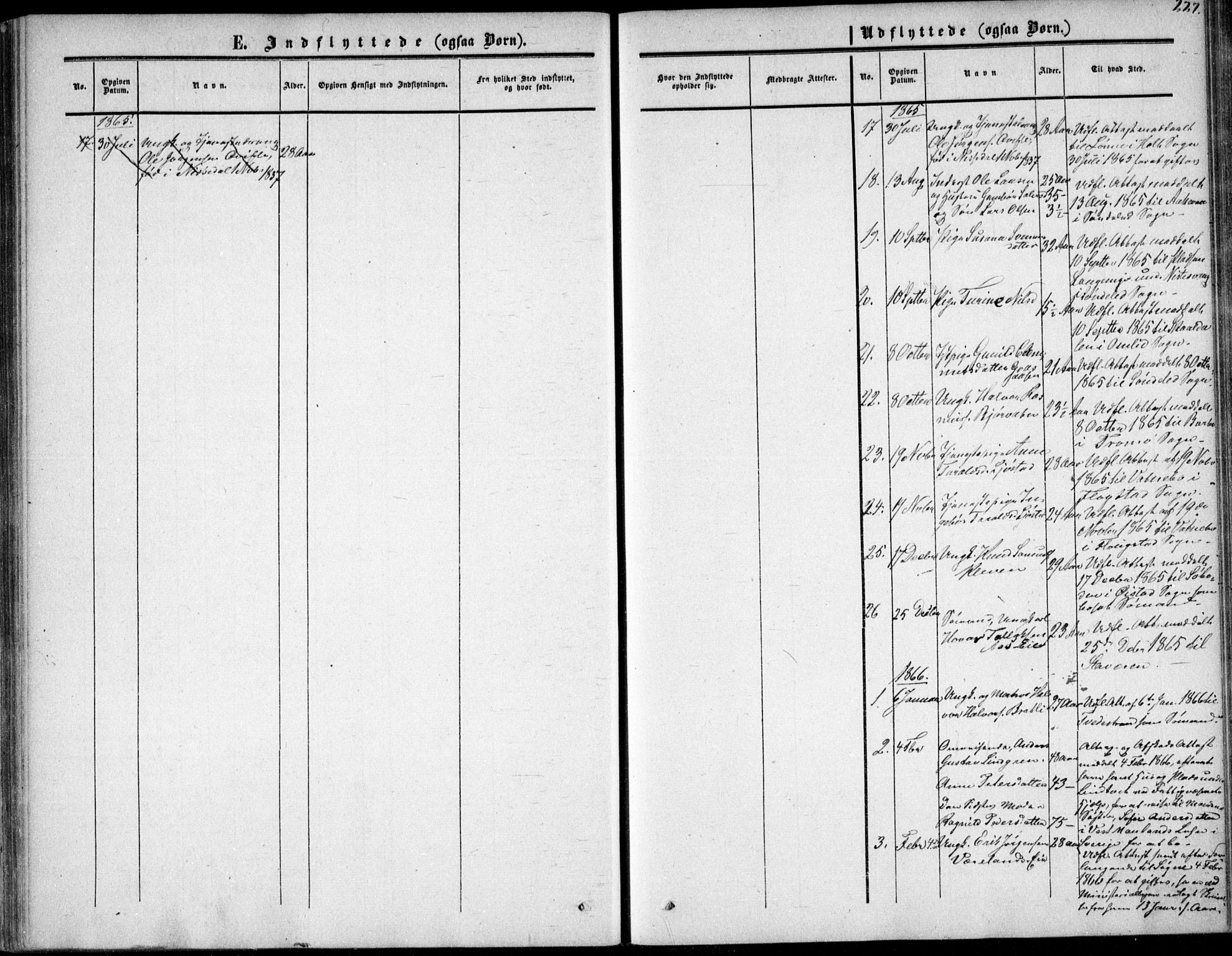 Gjerstad sokneprestkontor, AV/SAK-1111-0014/F/Fa/Fab/L0003: Parish register (official) no. A 3, 1853-1878, p. 227