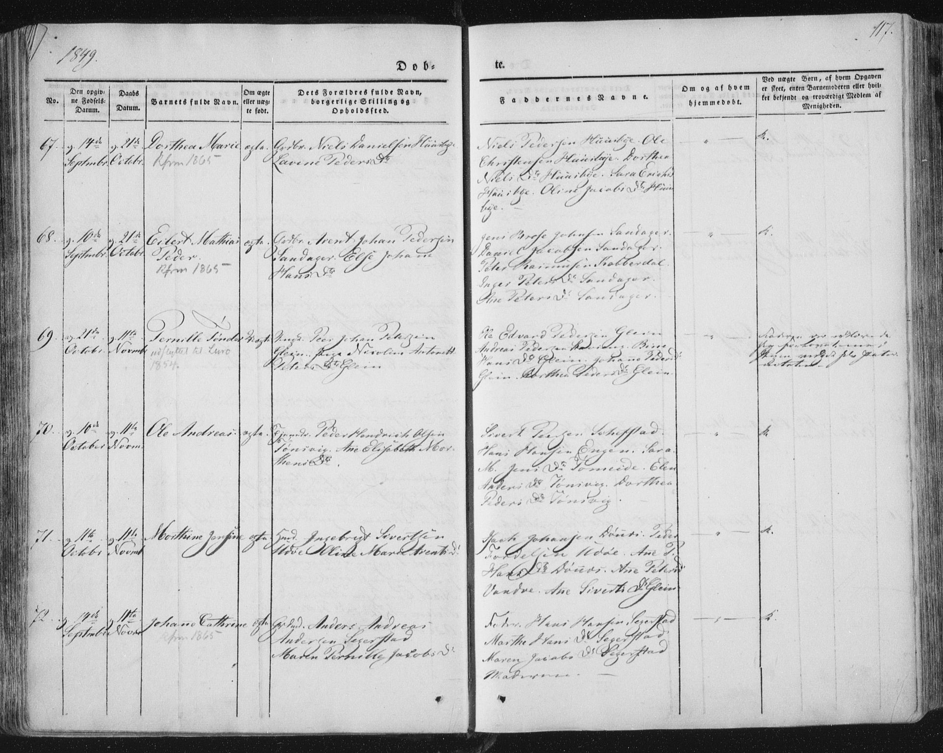 Ministerialprotokoller, klokkerbøker og fødselsregistre - Nordland, AV/SAT-A-1459/838/L0549: Parish register (official) no. 838A07, 1840-1854, p. 117