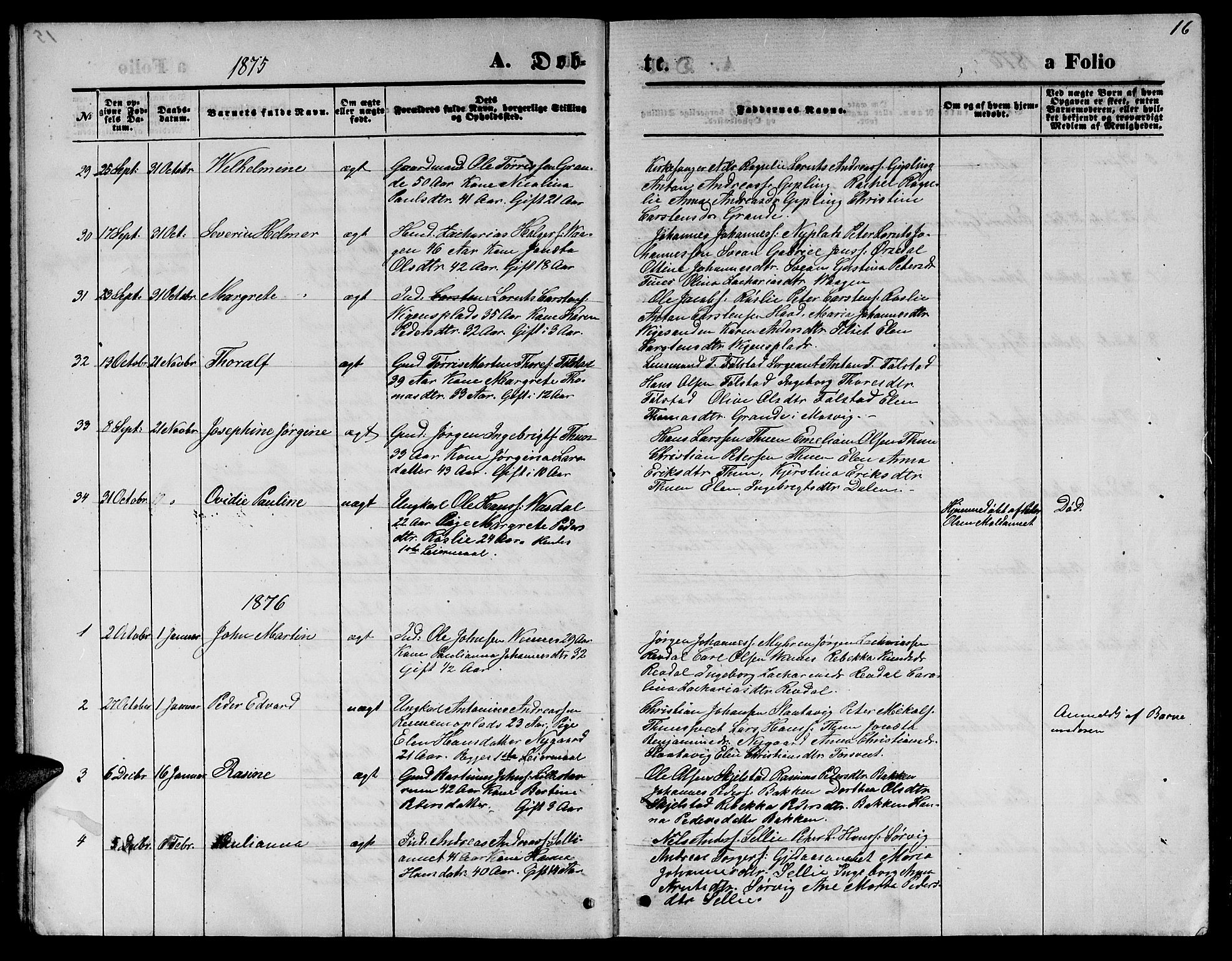 Ministerialprotokoller, klokkerbøker og fødselsregistre - Nord-Trøndelag, SAT/A-1458/744/L0422: Parish register (copy) no. 744C01, 1871-1885, p. 16