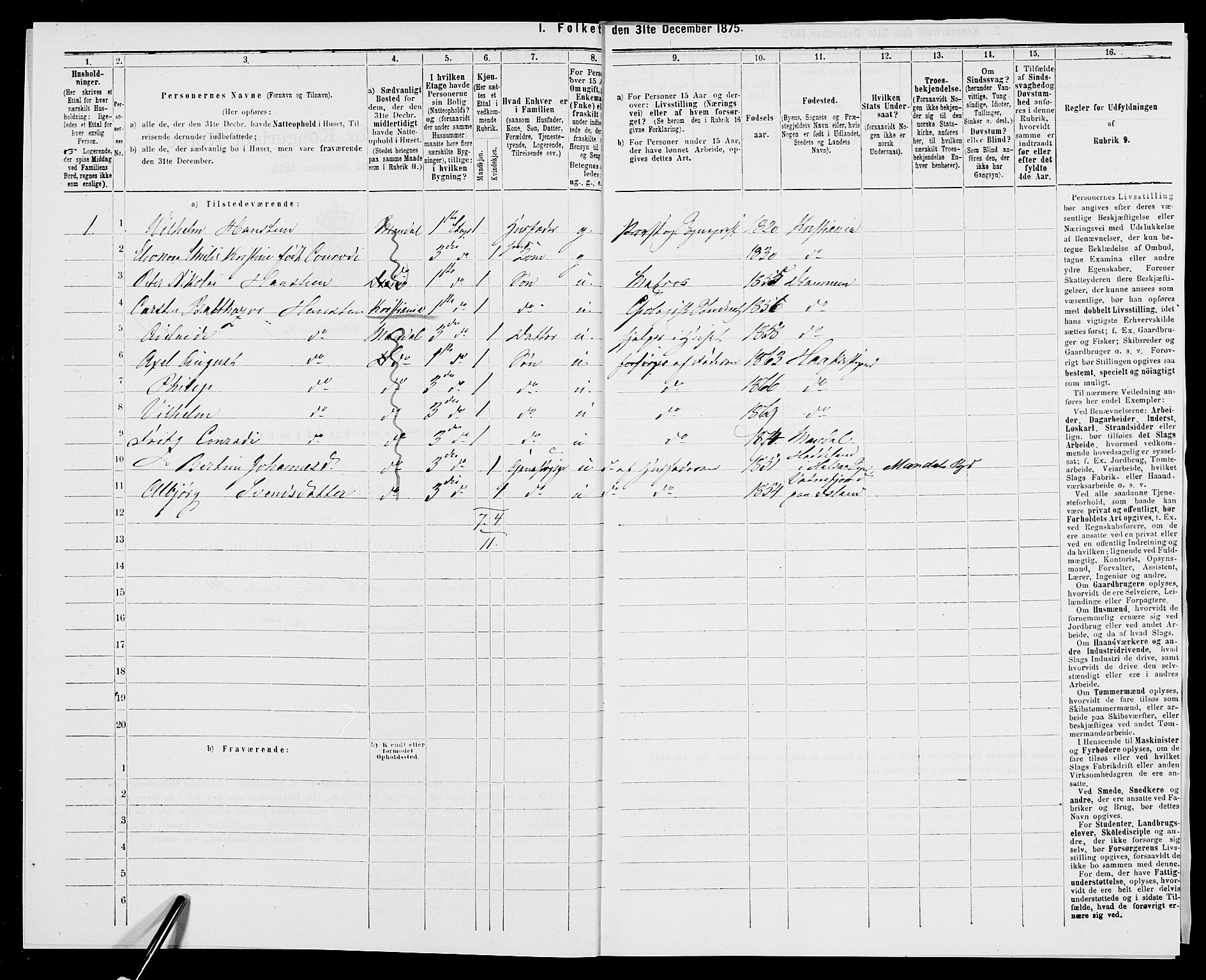SAK, 1875 census for 1002B Mandal/Mandal, 1875, p. 330