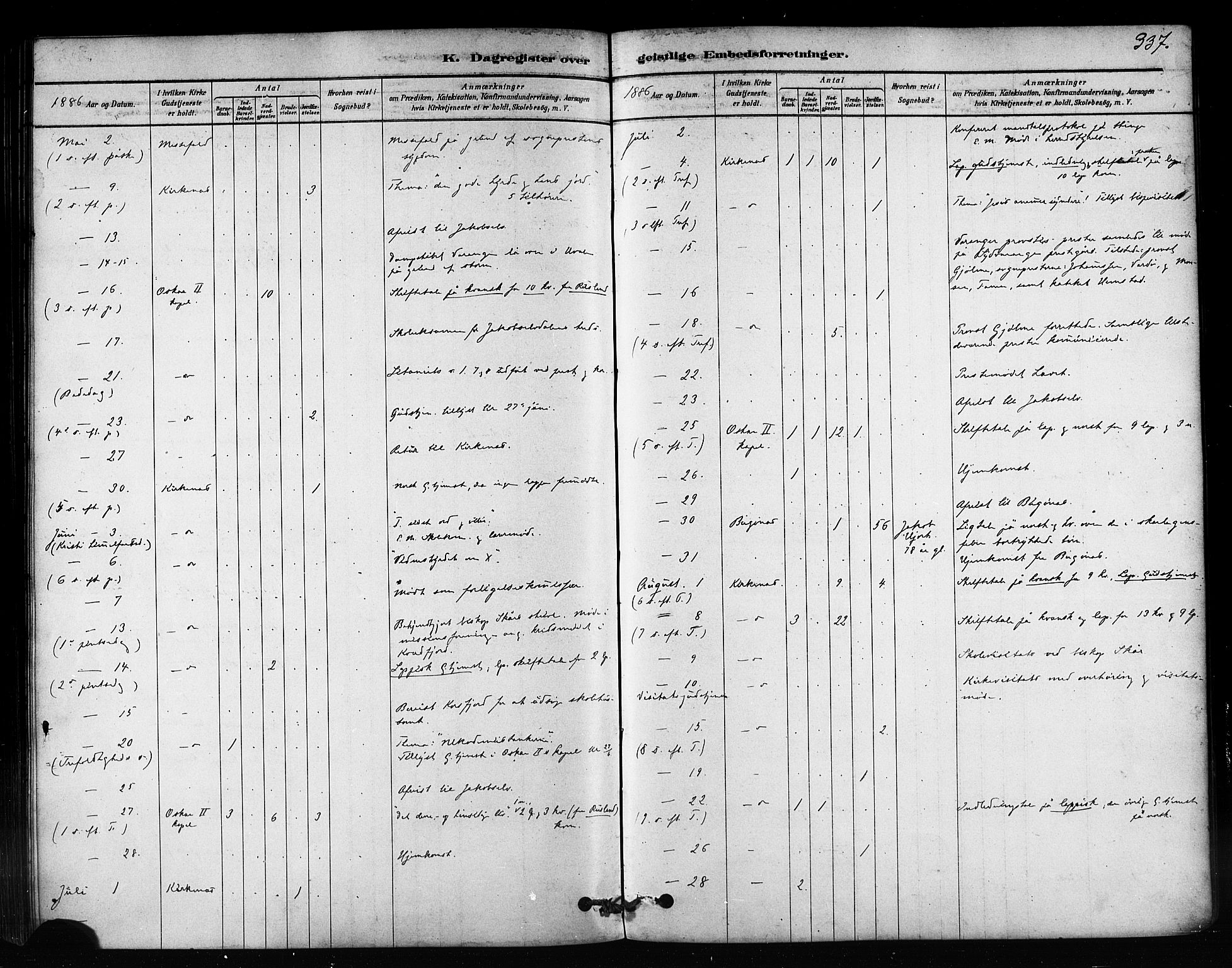 Sør-Varanger sokneprestkontor, AV/SATØ-S-1331/H/Ha/L0003kirke: Parish register (official) no. 3, 1878-1891, p. 337