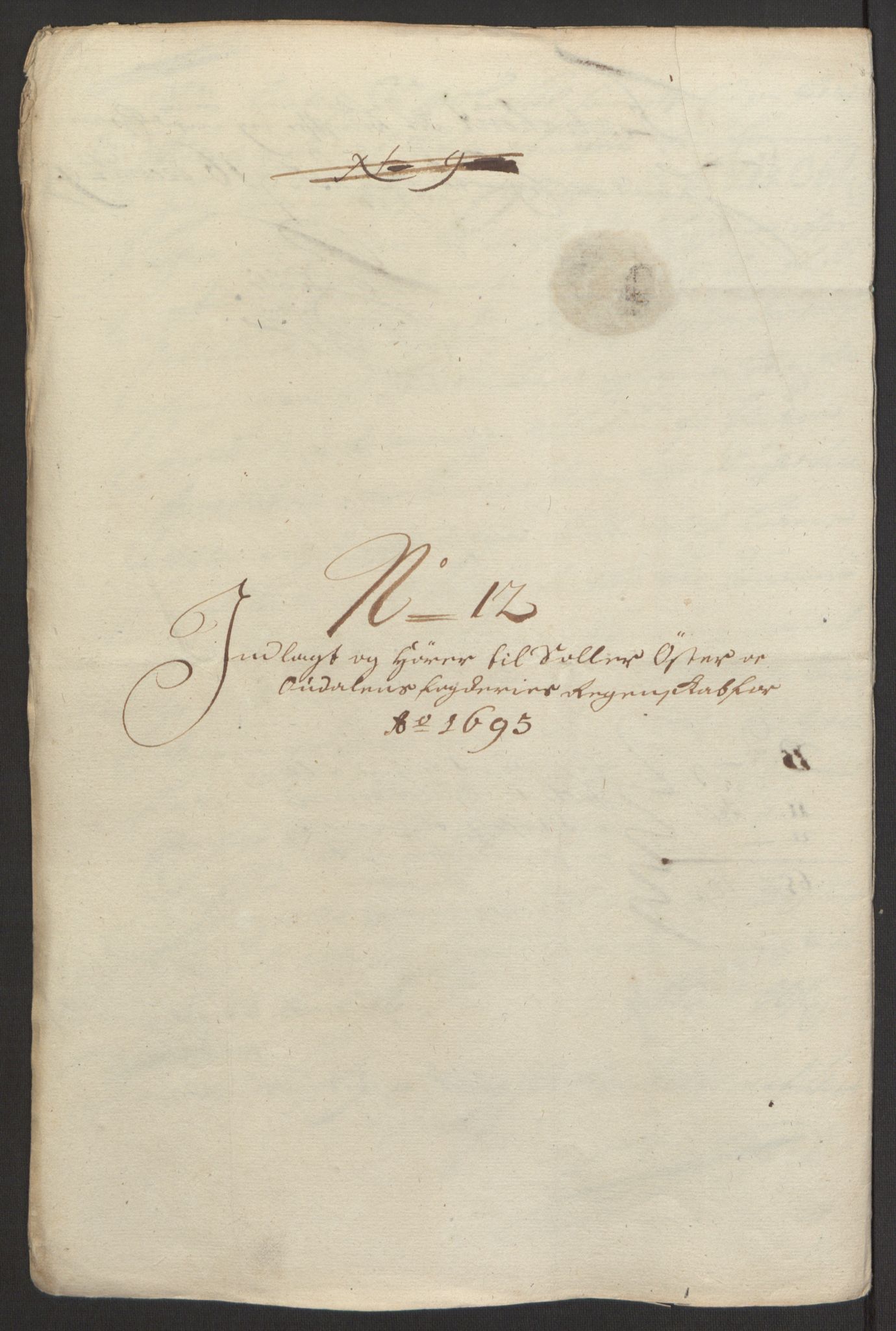 Rentekammeret inntil 1814, Reviderte regnskaper, Fogderegnskap, AV/RA-EA-4092/R13/L0833: Fogderegnskap Solør, Odal og Østerdal, 1695, p. 189