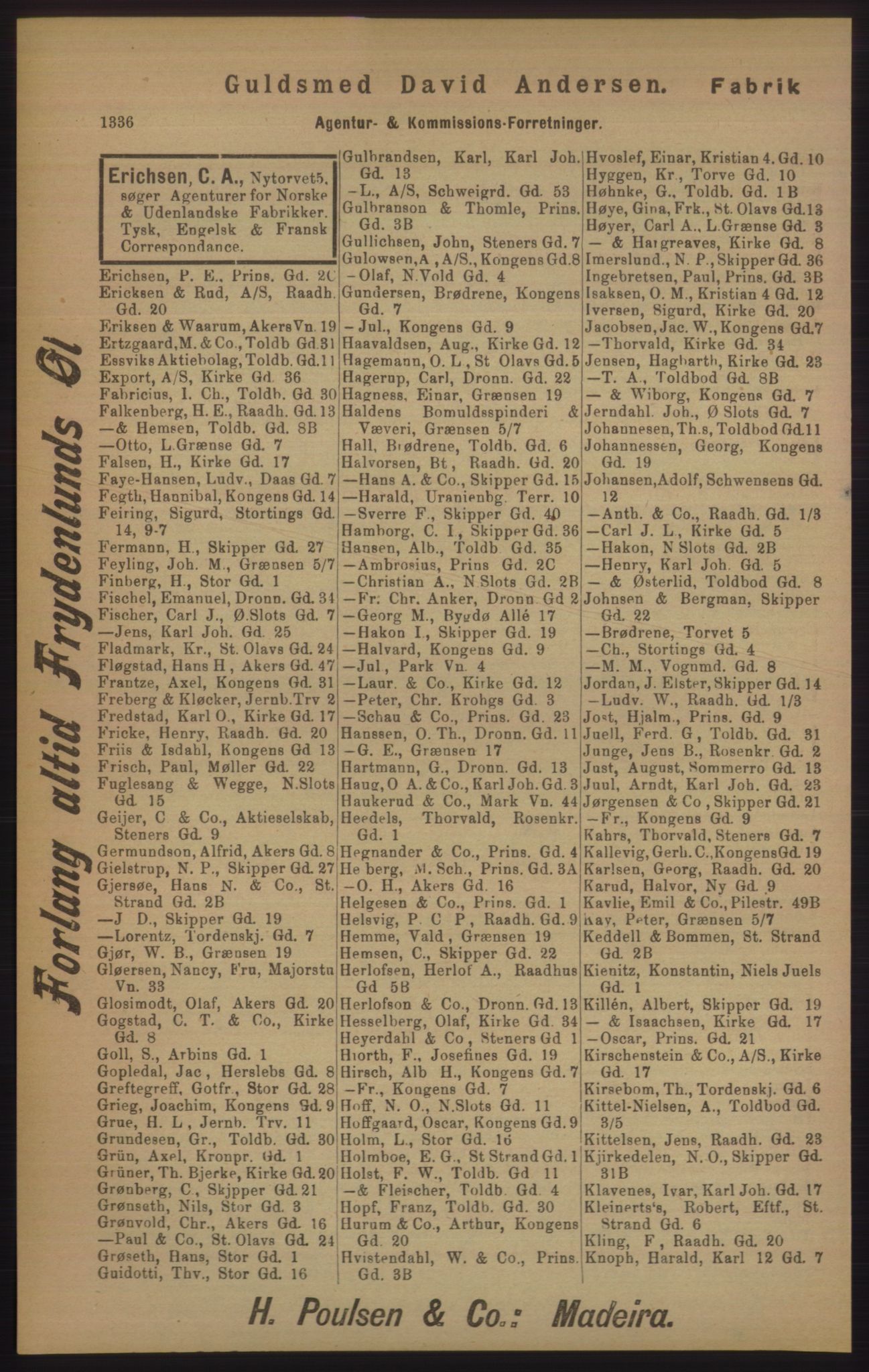 Kristiania/Oslo adressebok, PUBL/-, 1905, p. 1336