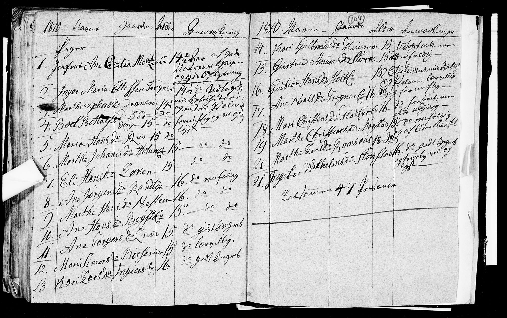 Ullensaker prestekontor Kirkebøker, SAO/A-10236a/F/Fa/L0008: Parish register (official) no. I 8, 1738-1810, p. 107