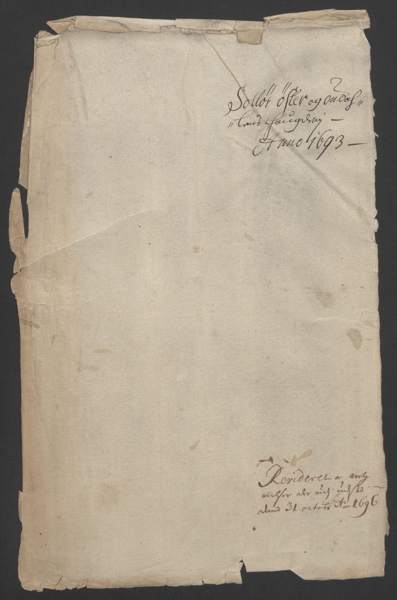 Rentekammeret inntil 1814, Reviderte regnskaper, Fogderegnskap, RA/EA-4092/R13/L0831: Fogderegnskap Solør, Odal og Østerdal, 1693, p. 3