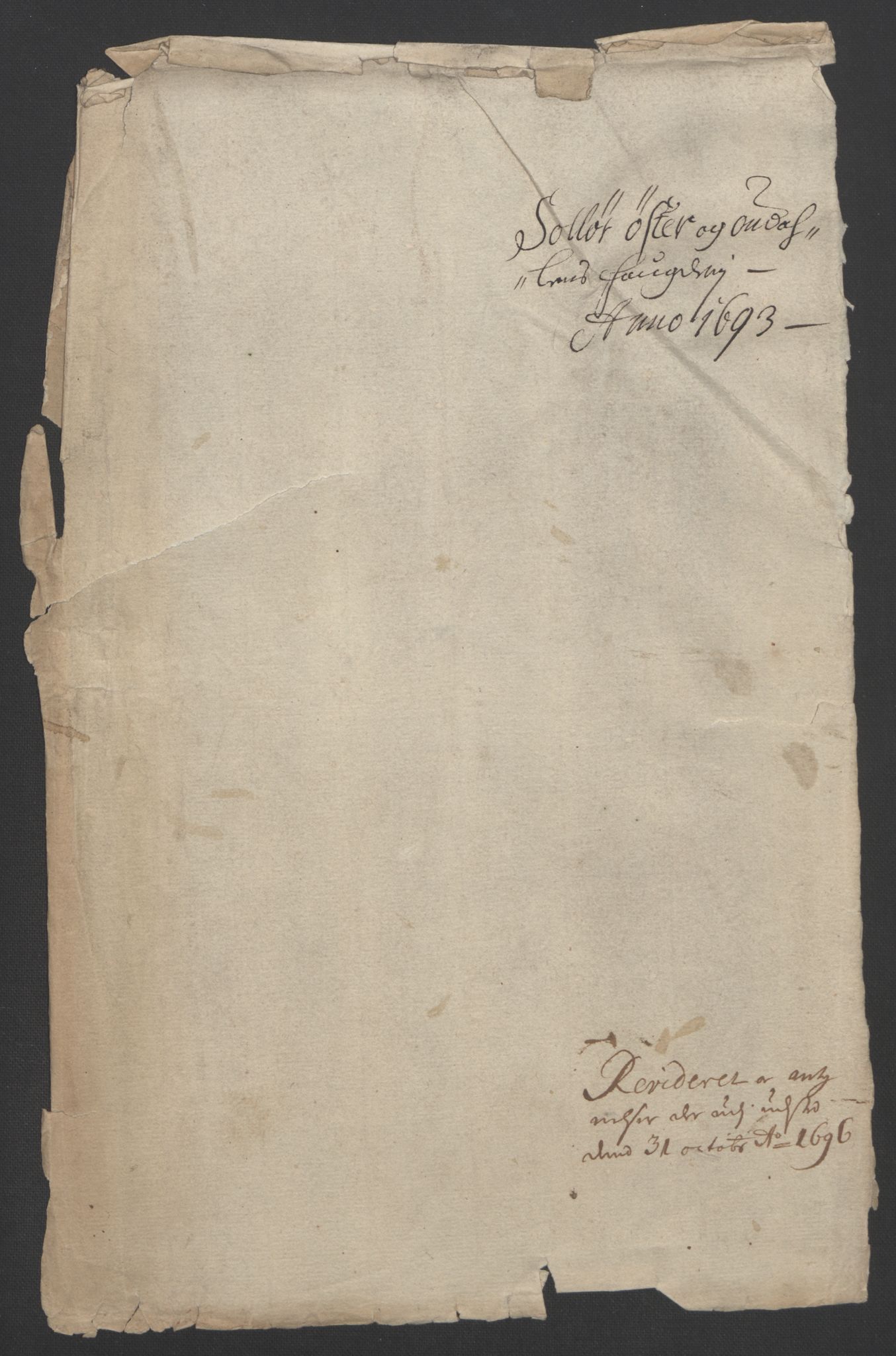 Rentekammeret inntil 1814, Reviderte regnskaper, Fogderegnskap, AV/RA-EA-4092/R13/L0831: Fogderegnskap Solør, Odal og Østerdal, 1693, p. 3