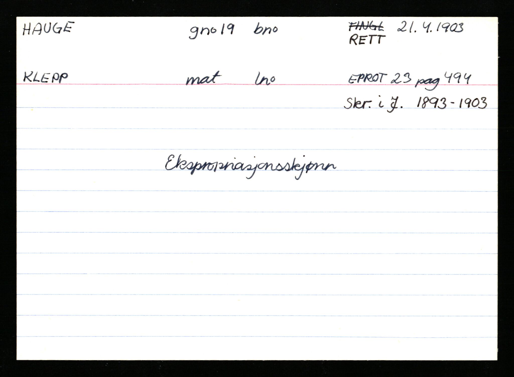 Statsarkivet i Stavanger, AV/SAST-A-101971/03/Y/Ym/L0021: Åstedskort sortert etter gårdsnavn: Hauge - Haukås, 1600-1950, p. 116