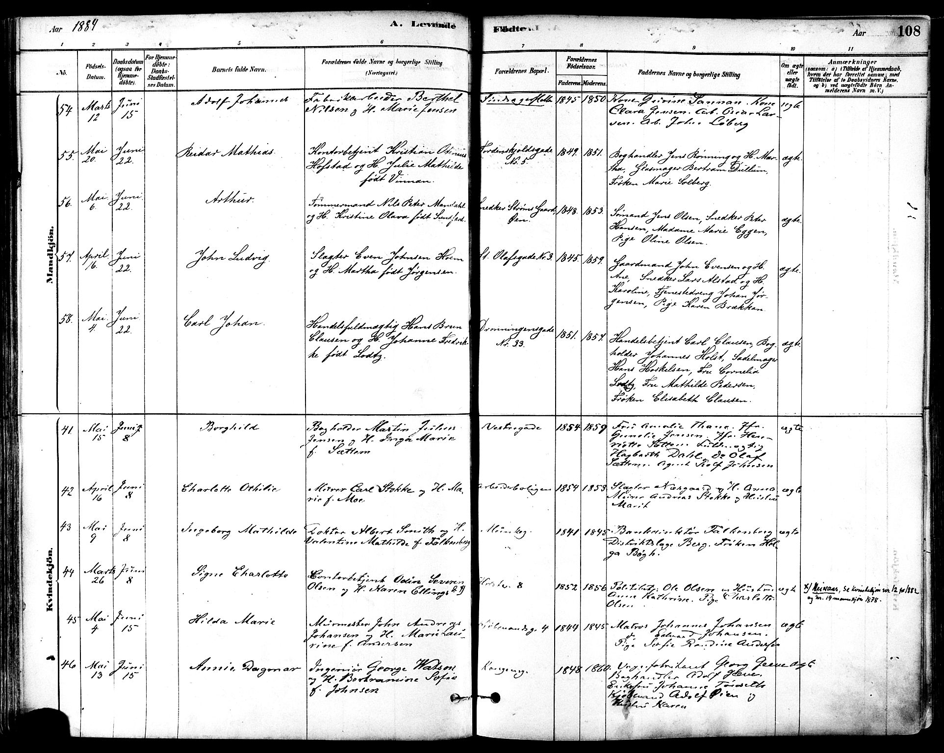 Ministerialprotokoller, klokkerbøker og fødselsregistre - Sør-Trøndelag, AV/SAT-A-1456/601/L0057: Parish register (official) no. 601A25, 1877-1891, p. 108