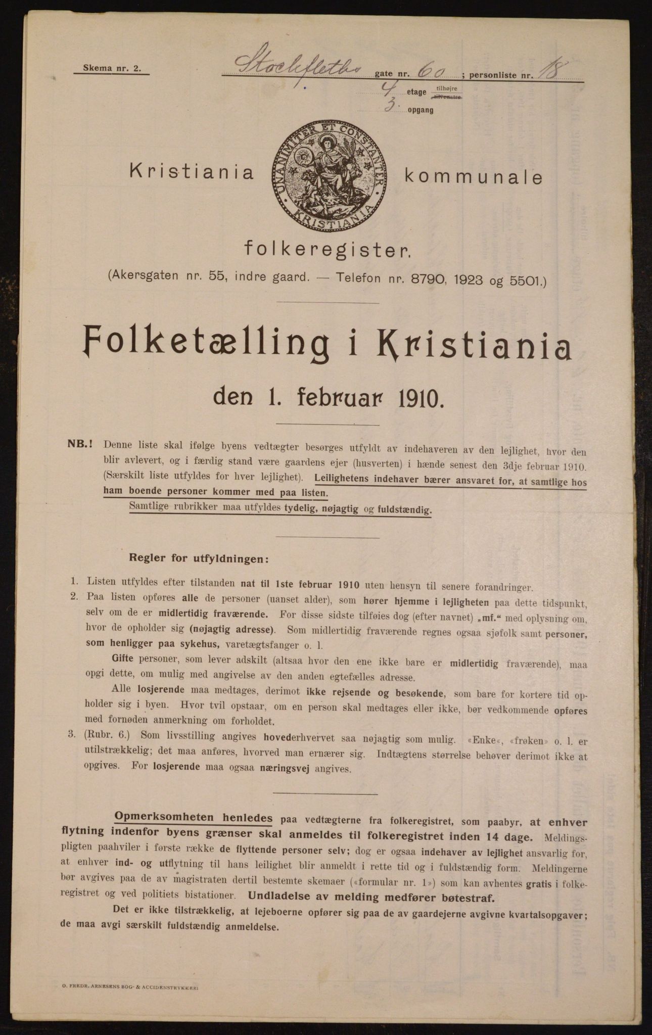 OBA, Municipal Census 1910 for Kristiania, 1910, p. 97233