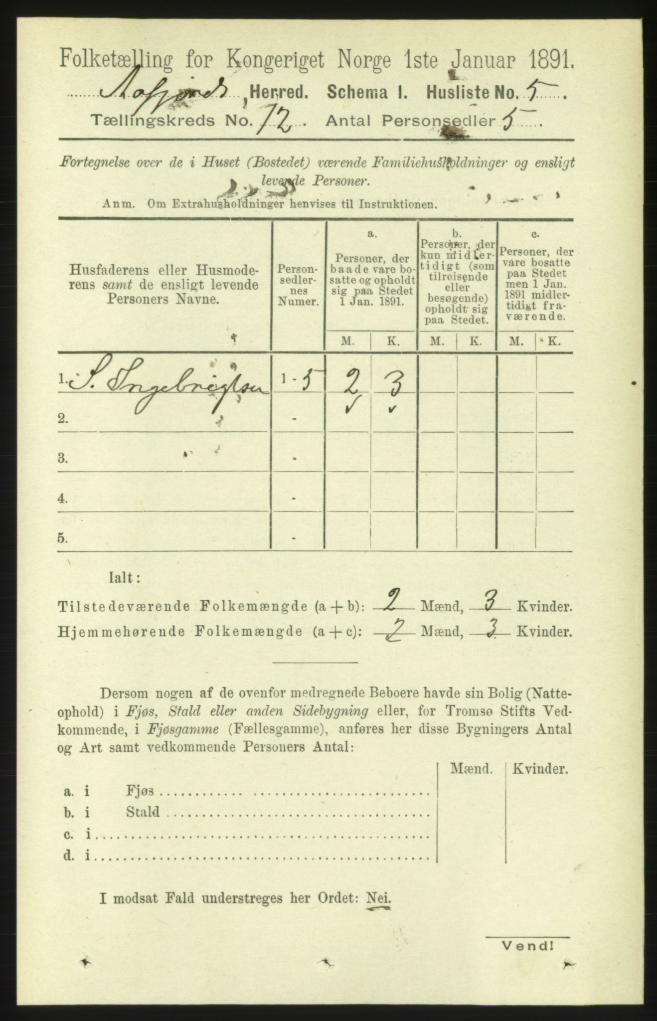 RA, 1891 census for 1630 Åfjord, 1891, p. 3691