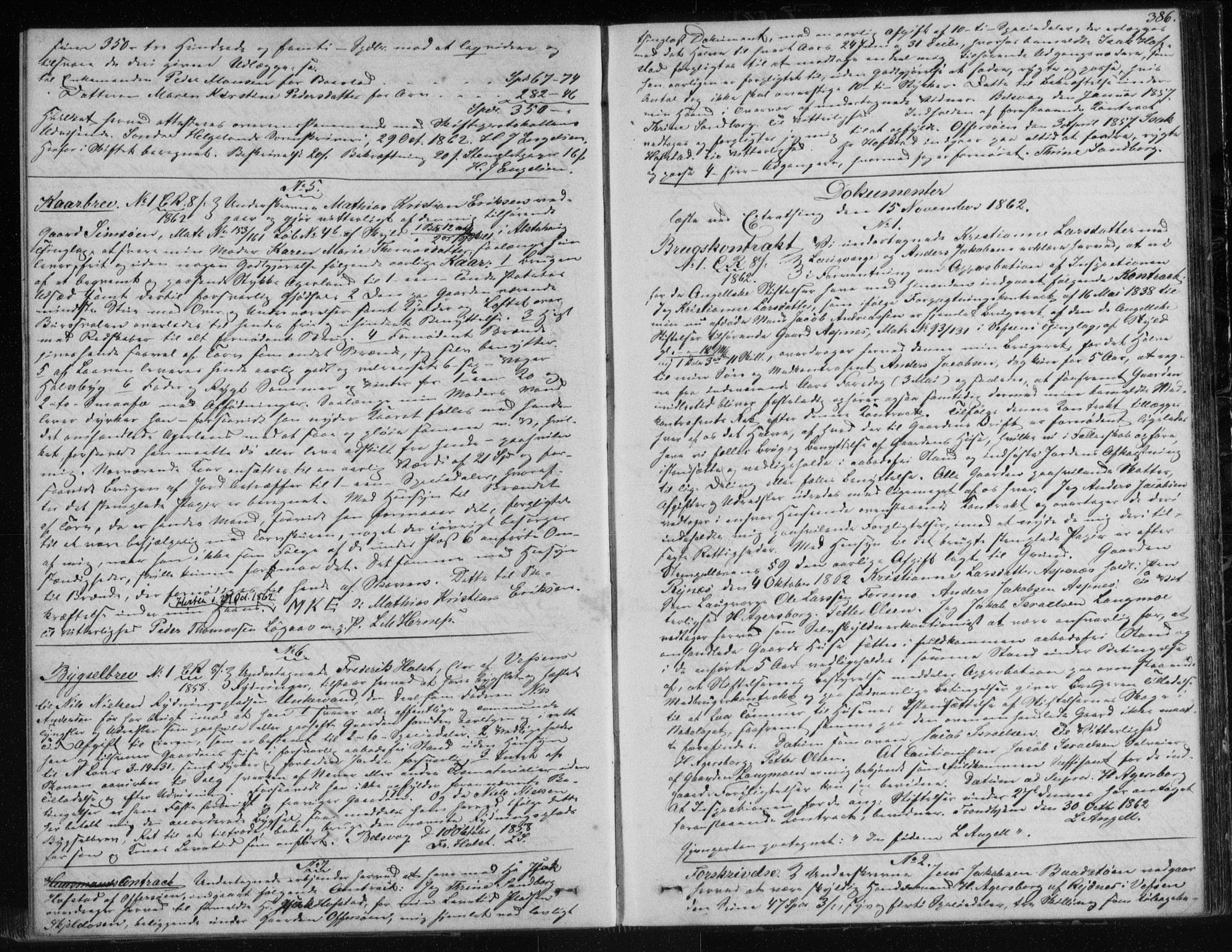 Søndre Helgeland sorenskriveri, AV/SAT-A-4575/1/2/2C/L0001: Mortgage book no. 12, 1860-1864, p. 386
