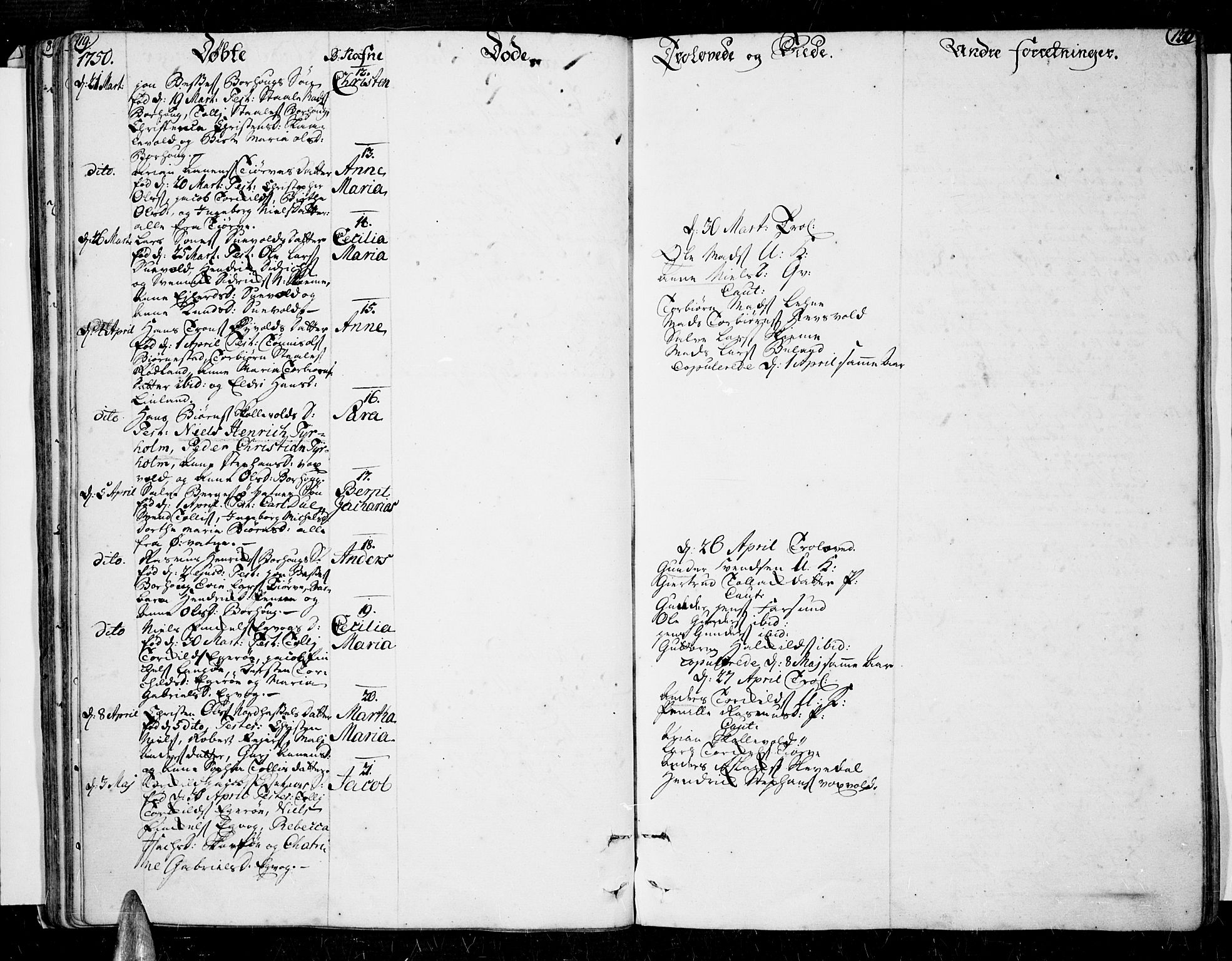 Lista sokneprestkontor, AV/SAK-1111-0027/F/Fa/L0003: Parish register (official) no. A 3 /1, 1743-1767, p. 119-120