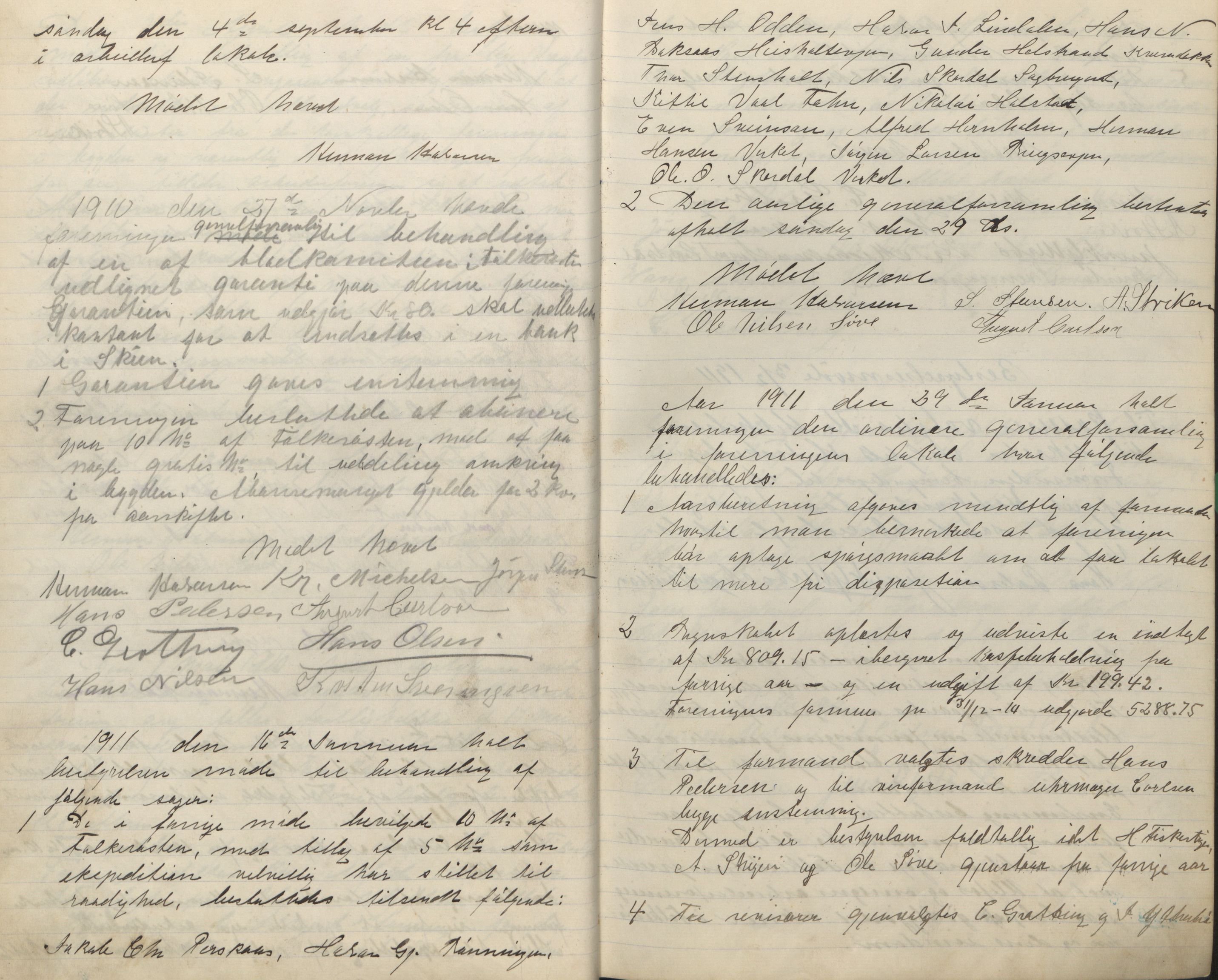 Ulefoss og Omegns Arbeiderforening , AAT/AAT-819011/A/L0002: Møtebok, 1904-1929