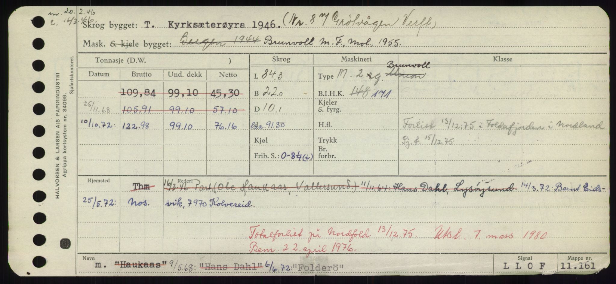 Sjøfartsdirektoratet med forløpere, Skipsmålingen, AV/RA-S-1627/H/Hd/L0011: Fartøy, Fla-Får, p. 127