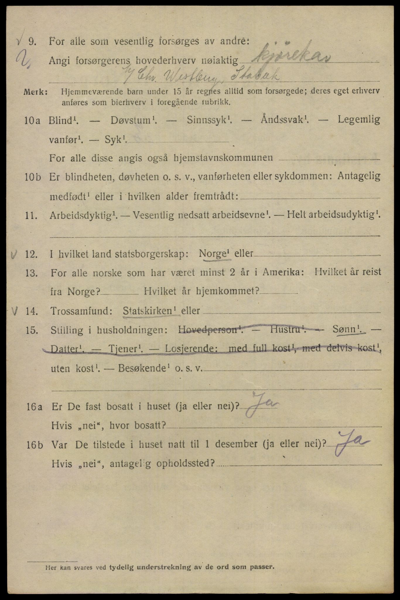 SAO, 1920 census for Kristiania, 1920, p. 174618