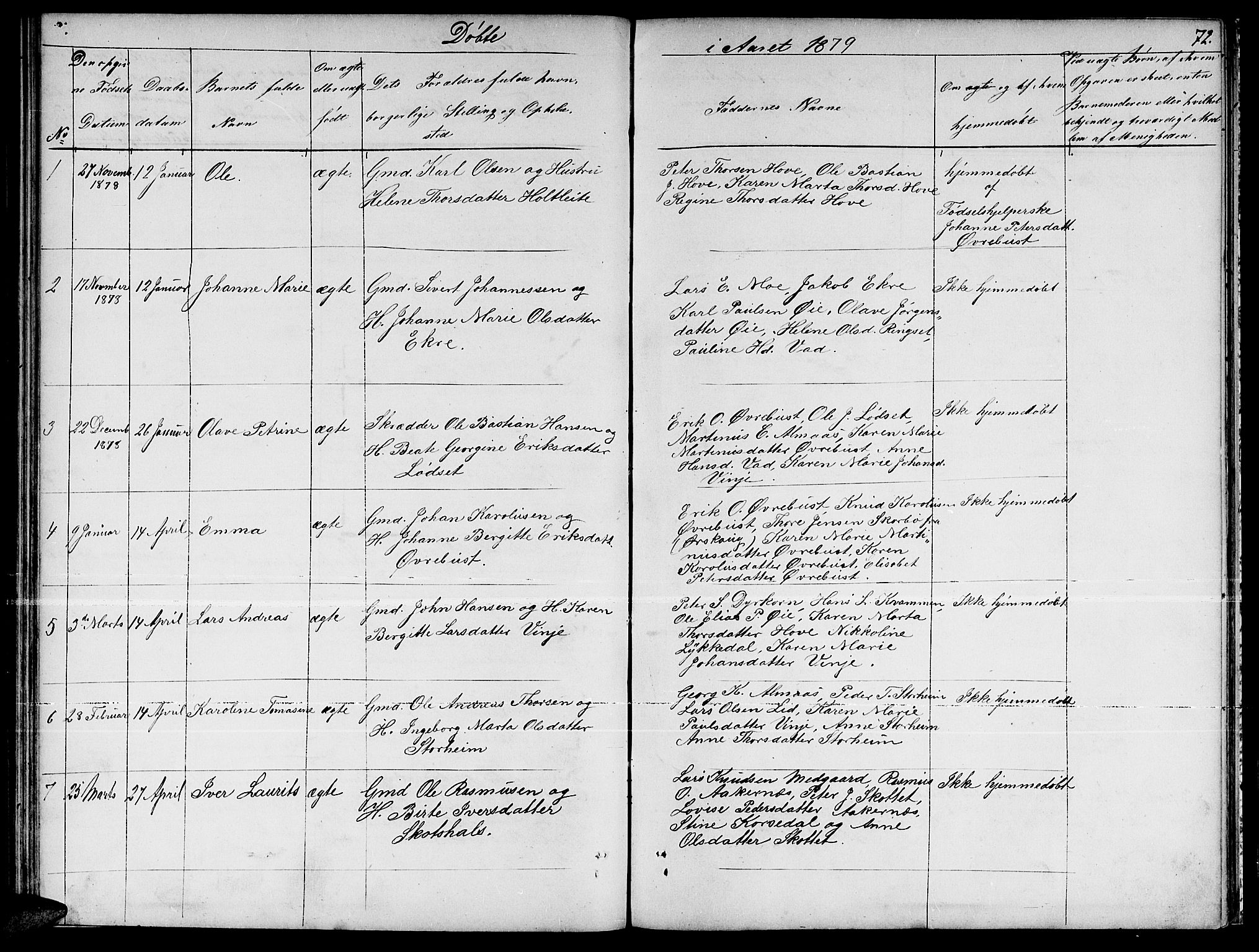 Ministerialprotokoller, klokkerbøker og fødselsregistre - Møre og Romsdal, AV/SAT-A-1454/521/L0300: Parish register (copy) no. 521C01, 1854-1881, p. 72