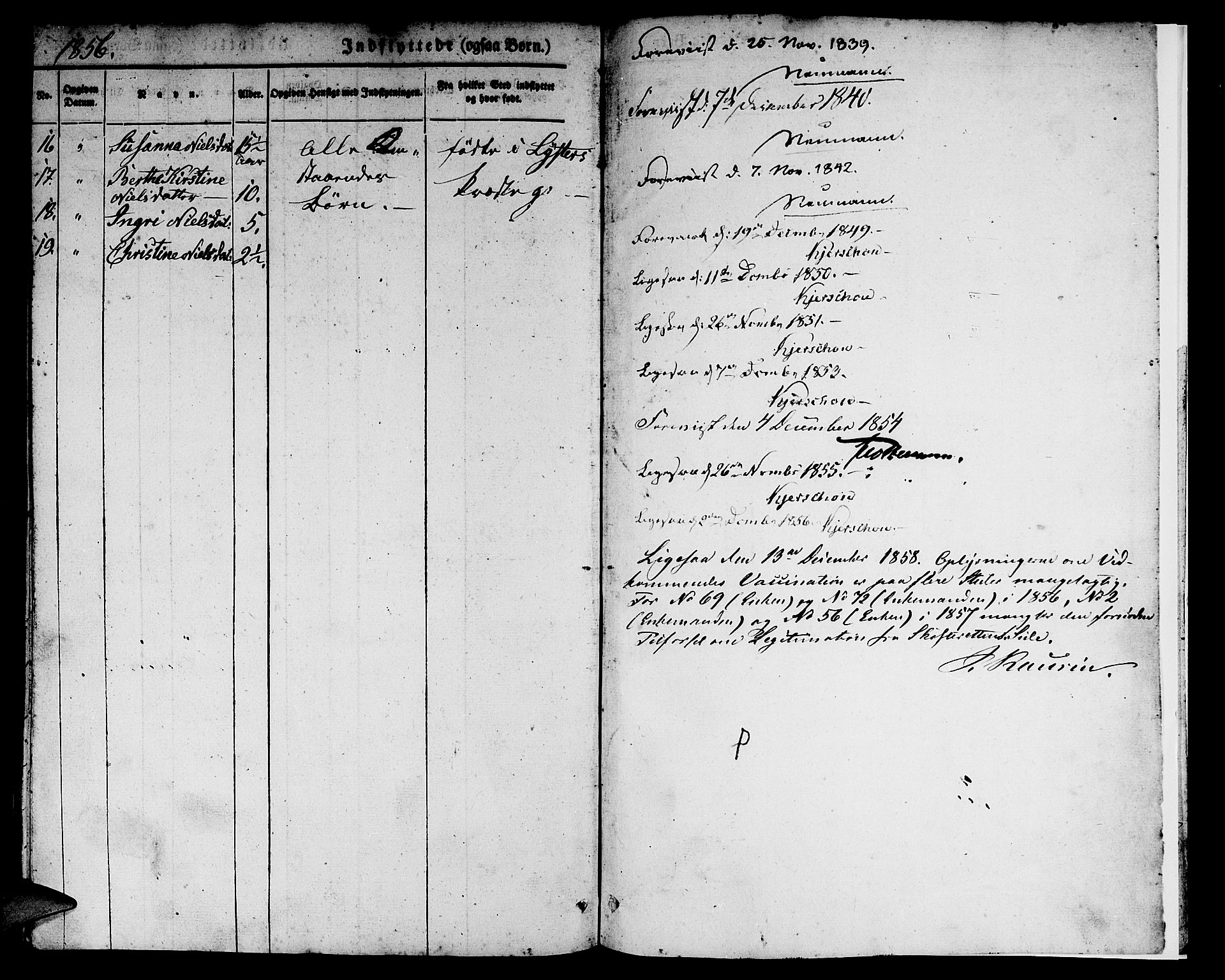 Domkirken sokneprestembete, SAB/A-74801/H/Hab/L0029: Parish register (copy) no. D 1, 1839-1857, p. 201