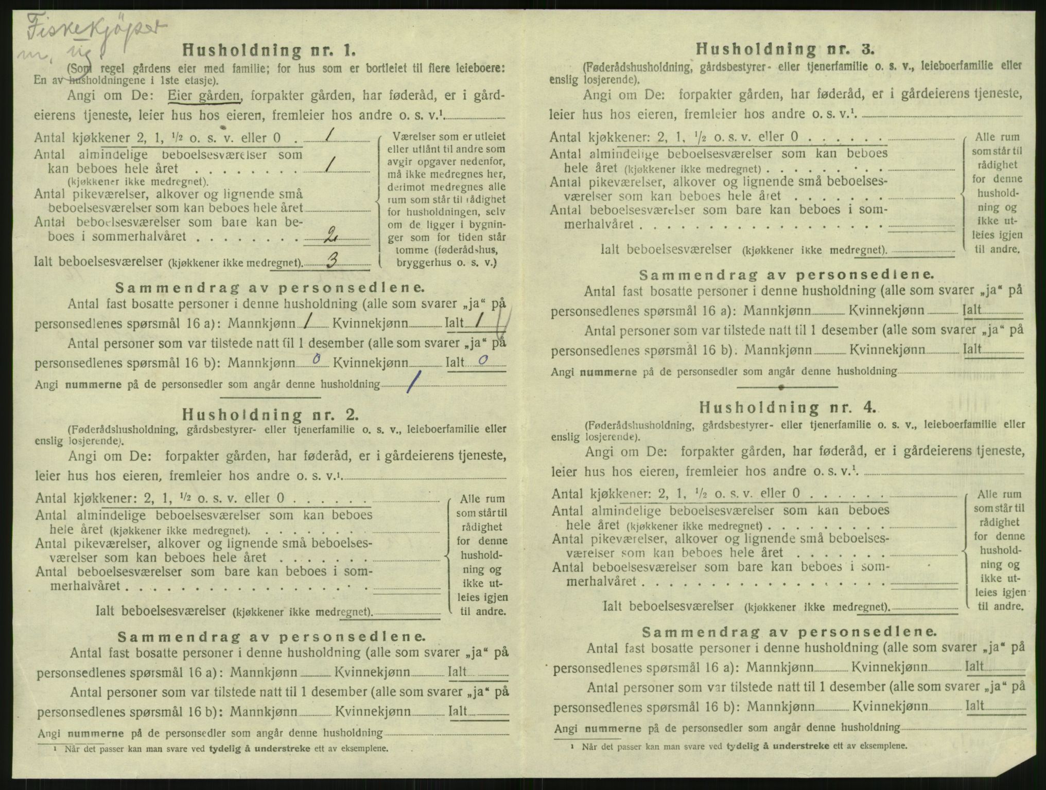 SAT, 1920 census for Gildeskål, 1920, p. 1621