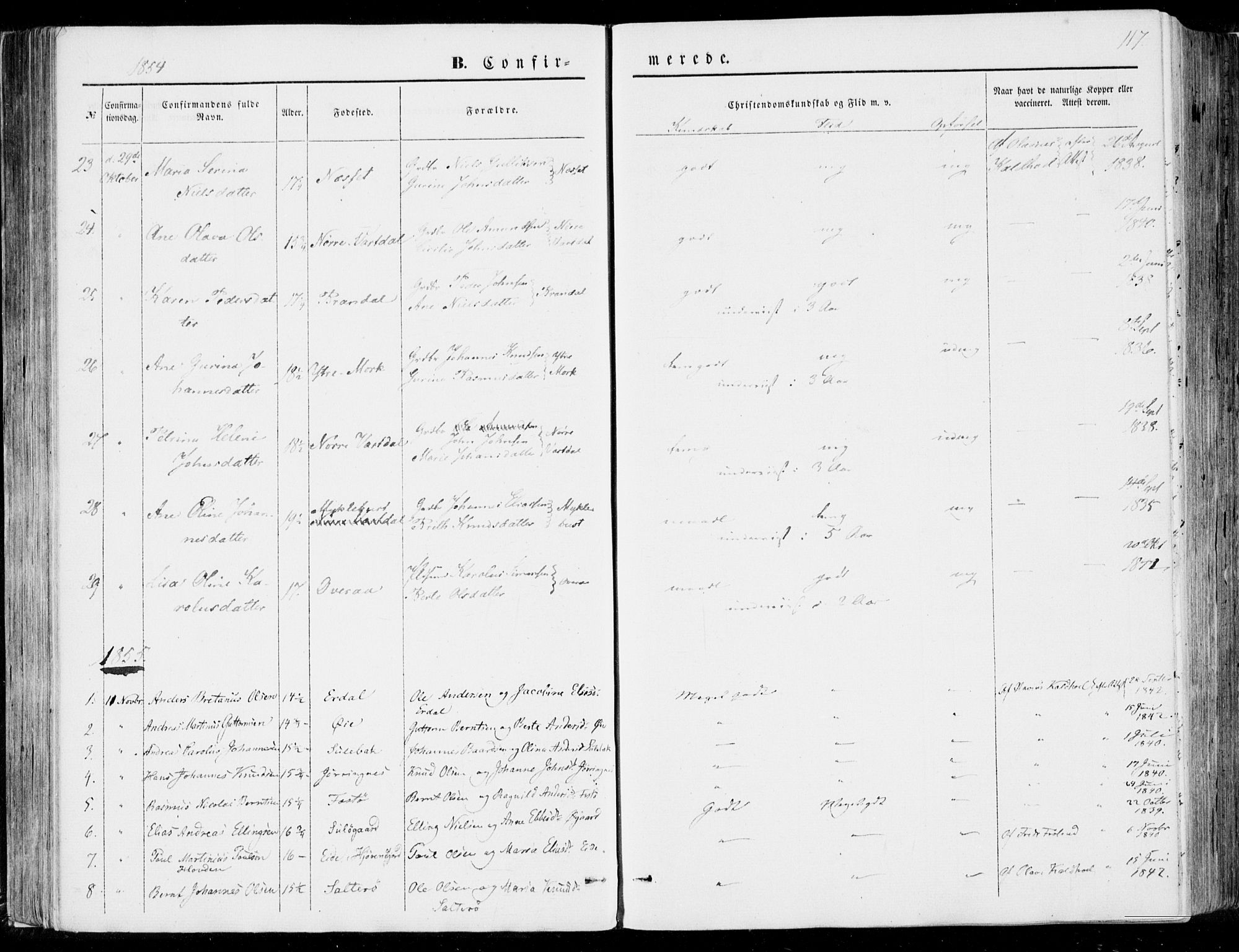 Ministerialprotokoller, klokkerbøker og fødselsregistre - Møre og Romsdal, SAT/A-1454/510/L0121: Parish register (official) no. 510A01, 1848-1877, p. 117