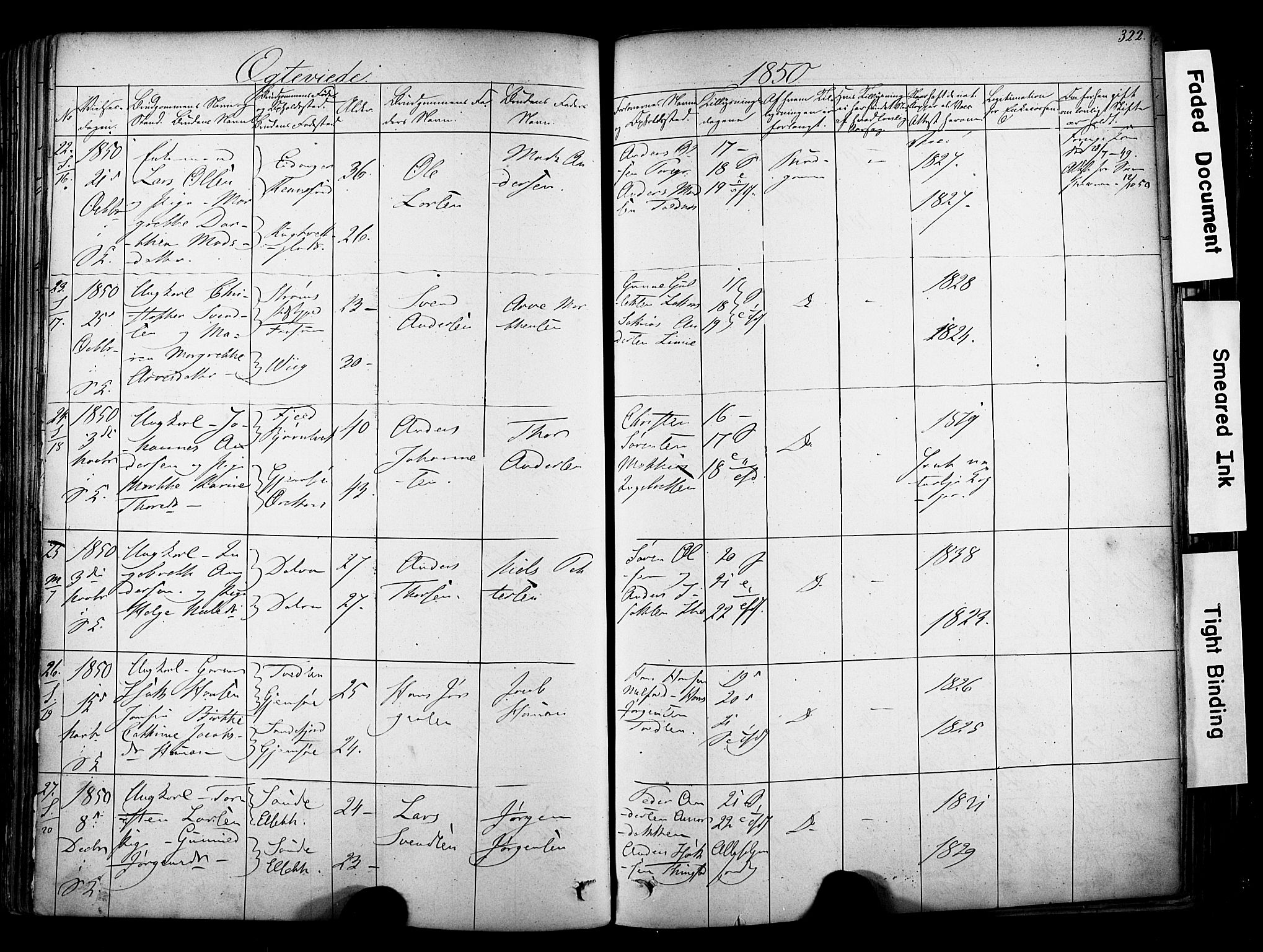 Solum kirkebøker, AV/SAKO-A-306/F/Fa/L0006: Parish register (official) no. I 6, 1844-1855, p. 322