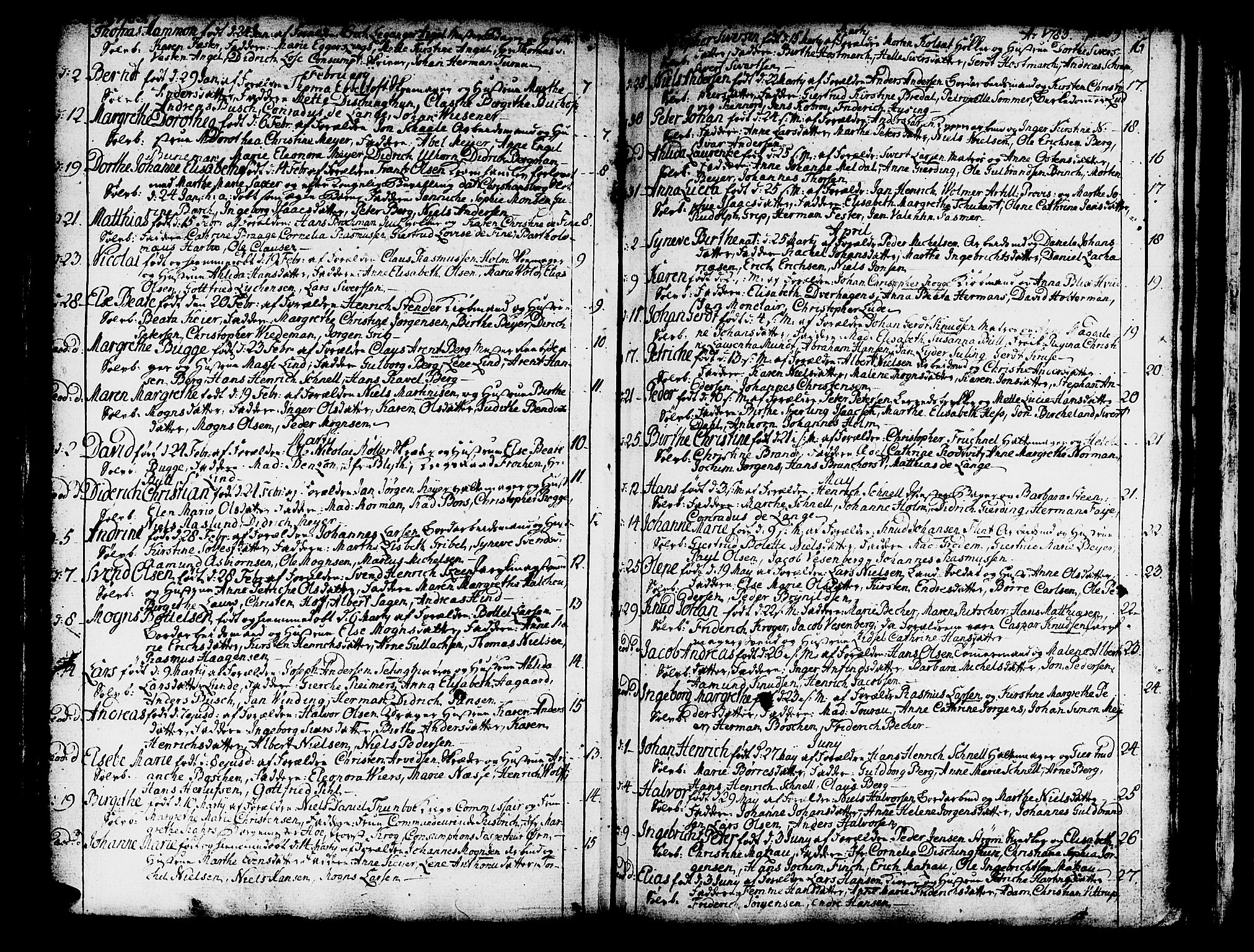 Domkirken sokneprestembete, SAB/A-74801/H/Haa/L0003: Parish register (official) no. A 3, 1758-1789, p. 238-239