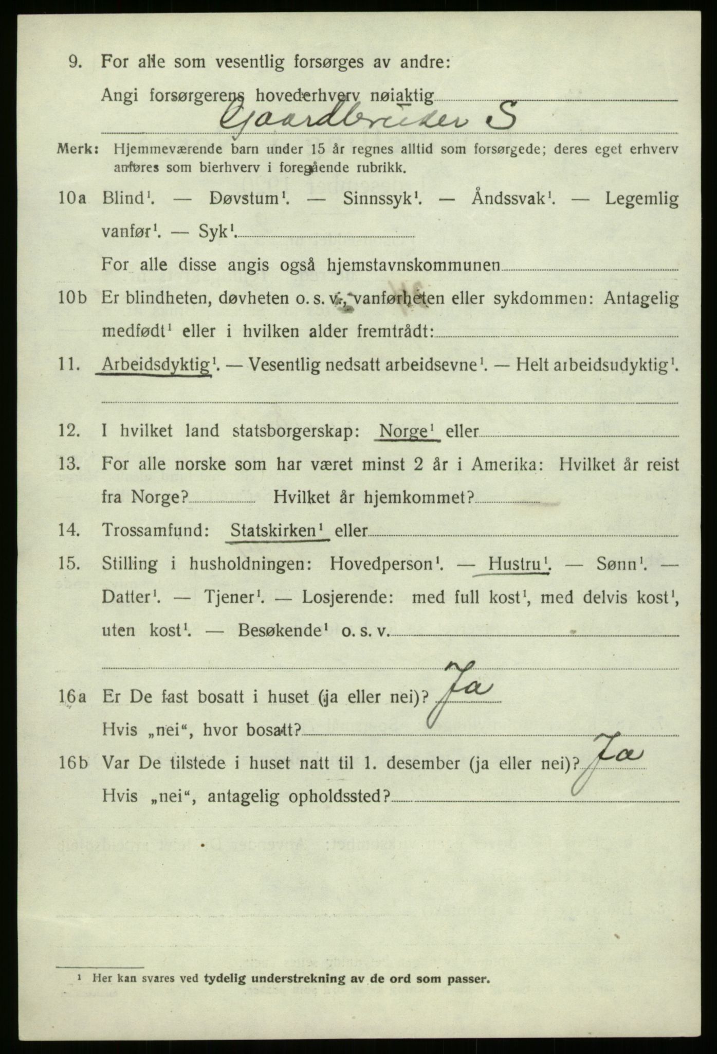 SAB, 1920 census for Davik, 1920, p. 3320