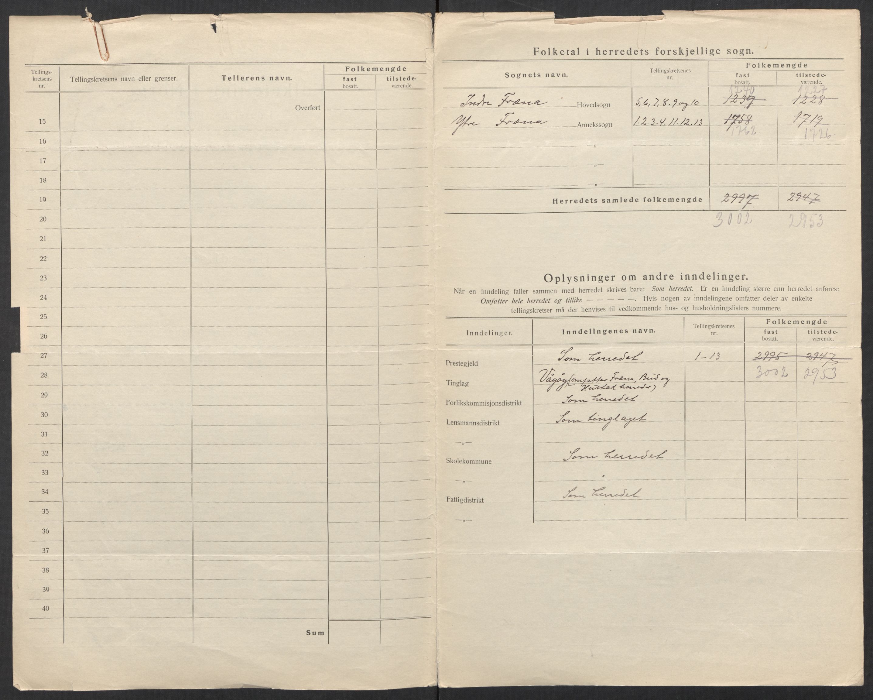 SAT, 1920 census for Fræna, 1920, p. 4