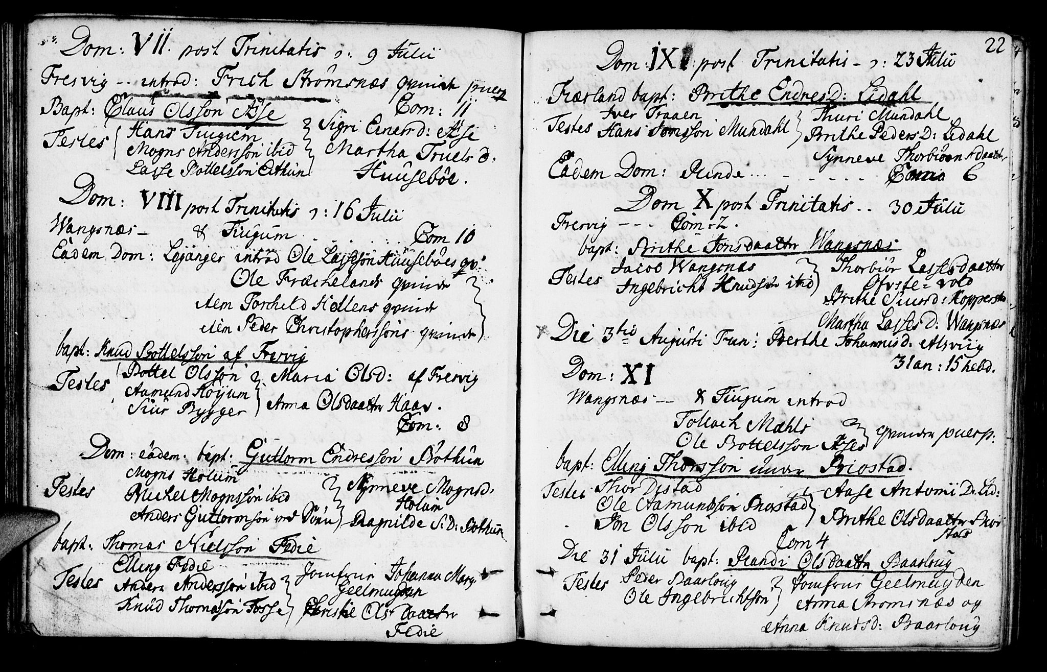Leikanger sokneprestembete, SAB/A-81001: Parish register (official) no. A 3, 1756-1770, p. 22