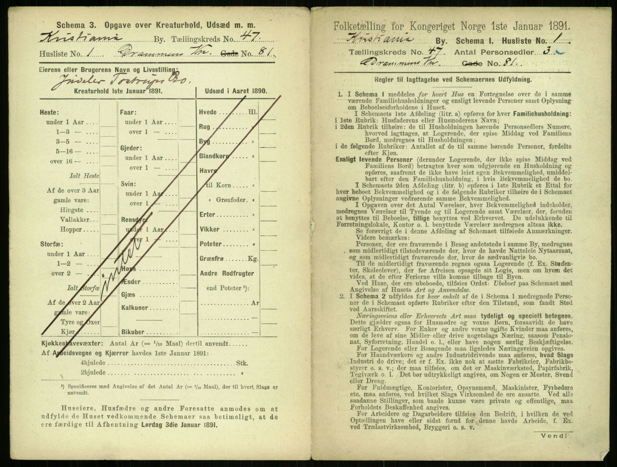 RA, 1891 census for 0301 Kristiania, 1891, p. 28170