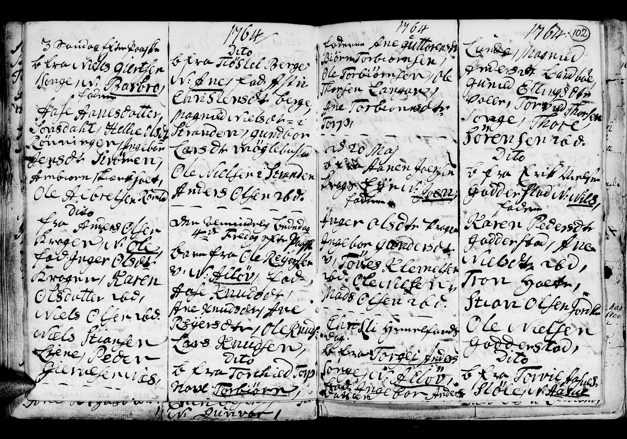 Holt sokneprestkontor, AV/SAK-1111-0021/F/Fb/L0005: Parish register (copy) no. B 5, 1746-1764, p. 102