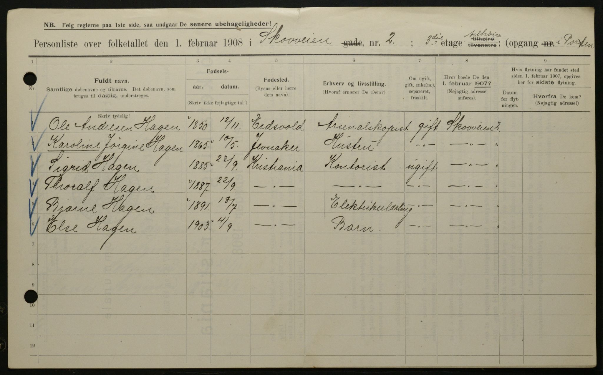 OBA, Municipal Census 1908 for Kristiania, 1908, p. 86749