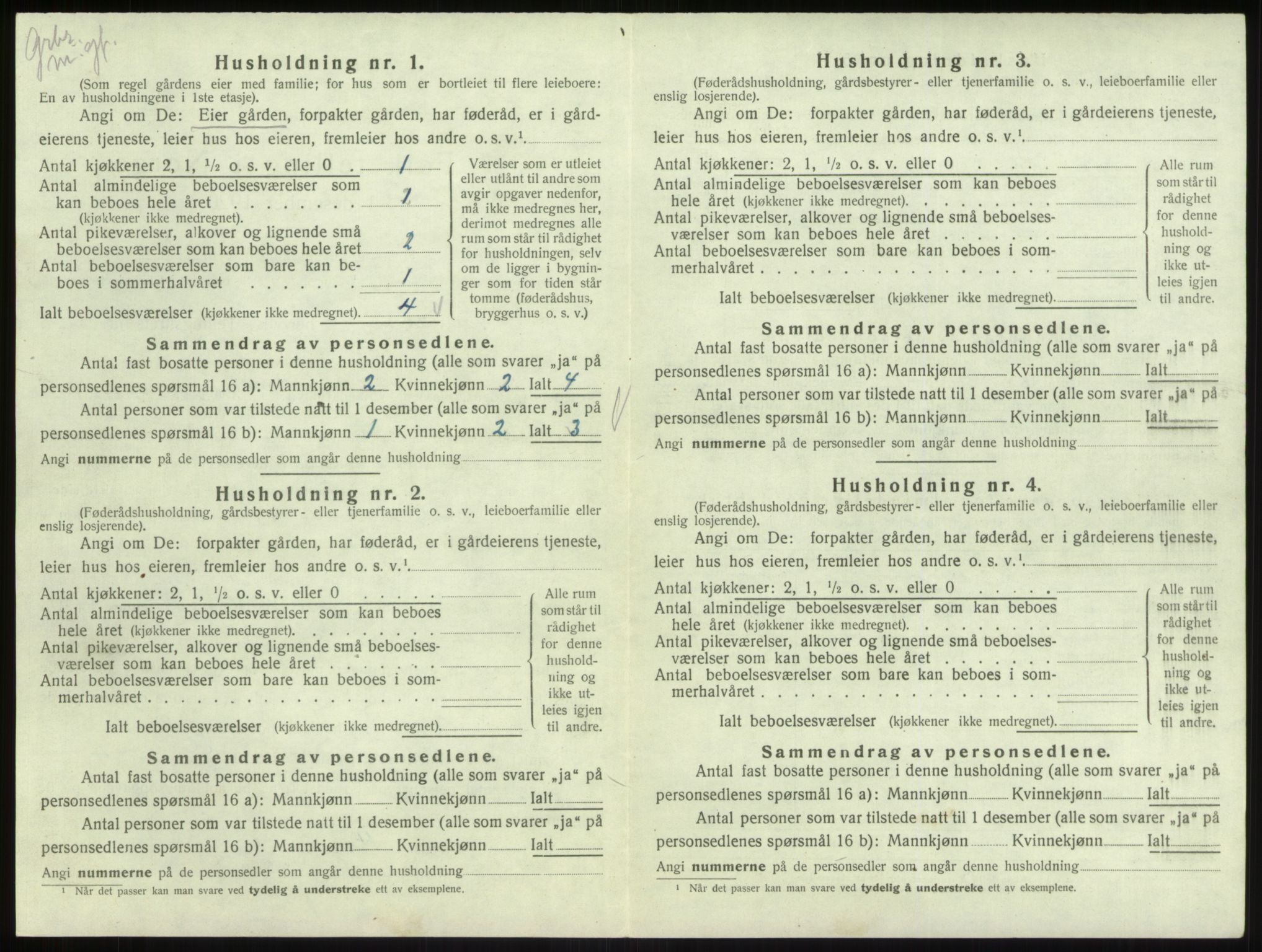 SAB, 1920 census for Lavik, 1920, p. 269