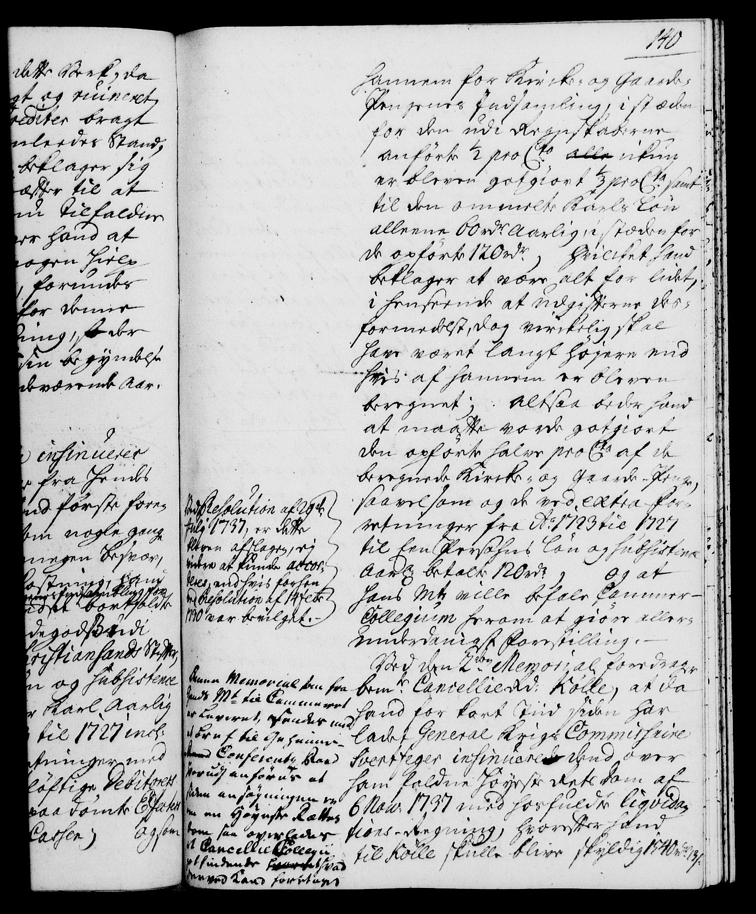 Rentekammeret, Kammerkanselliet, AV/RA-EA-3111/G/Gh/Gha/L0021: Norsk ekstraktmemorialprotokoll (merket RK 53.66), 1739, p. 137