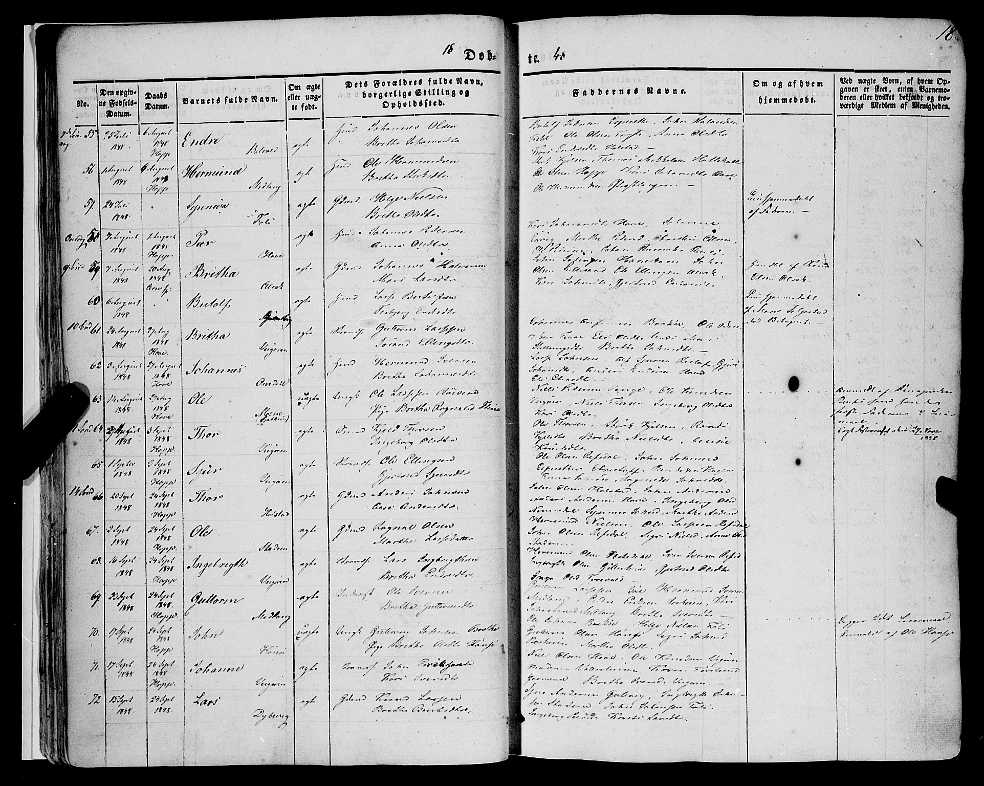 Vik sokneprestembete, AV/SAB-A-81501/H/Haa/Haaa/L0008: Parish register (official) no. A 8, 1846-1865, p. 18