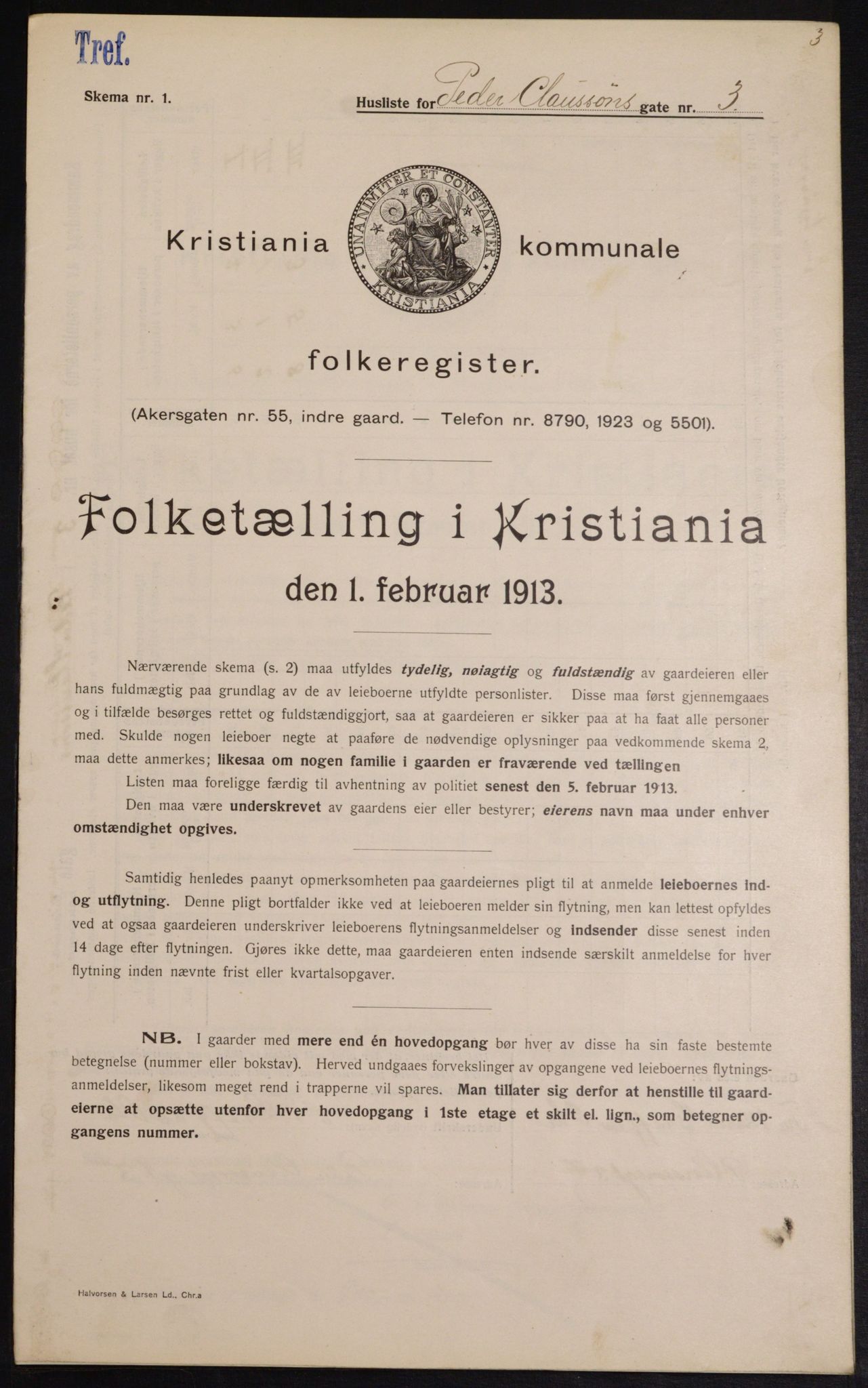 OBA, Municipal Census 1913 for Kristiania, 1913, p. 78928