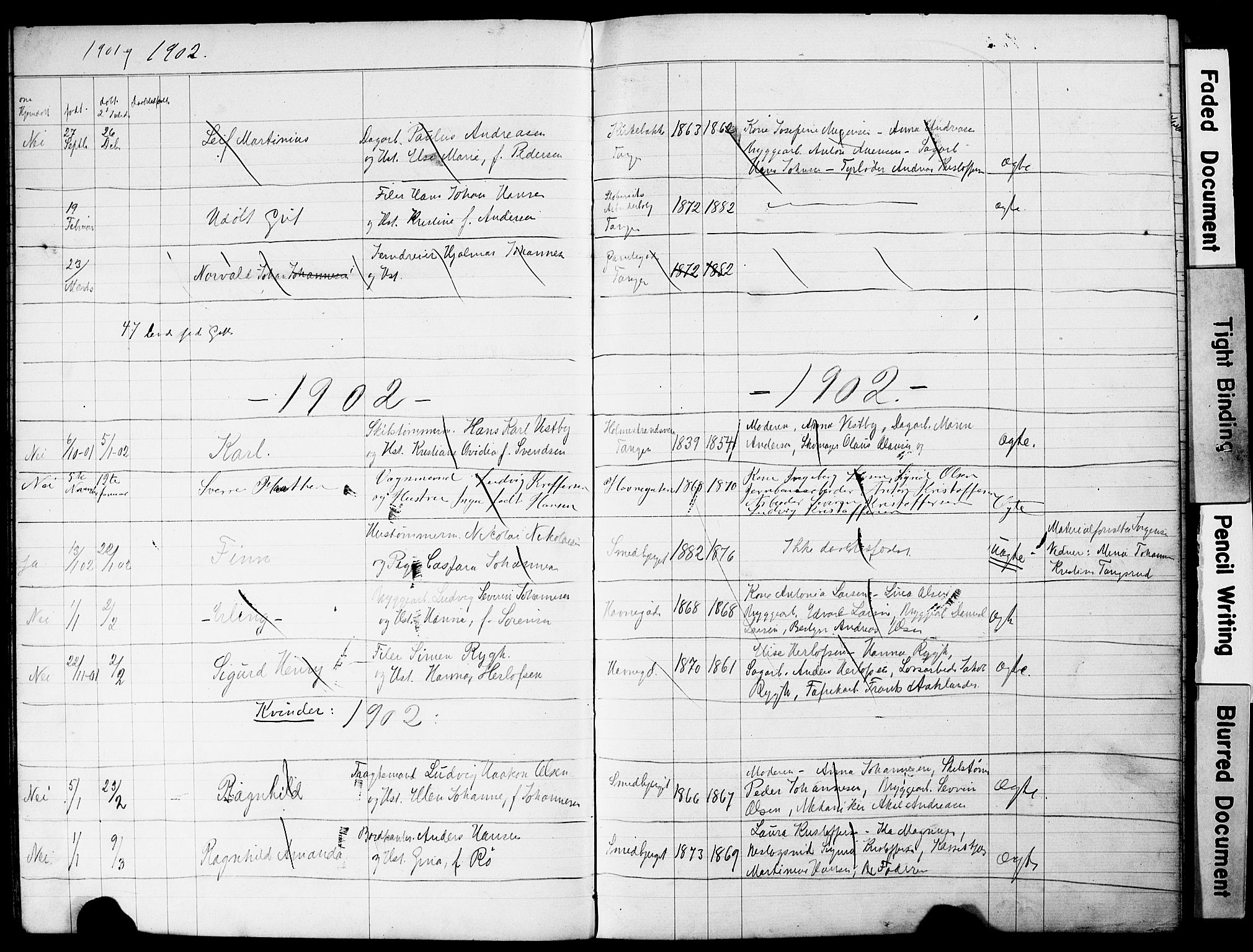 Strømsø kirkebøker, AV/SAKO-A-246/Y/Yb/L0001: Parish register draft no. II 1, 1896-1904