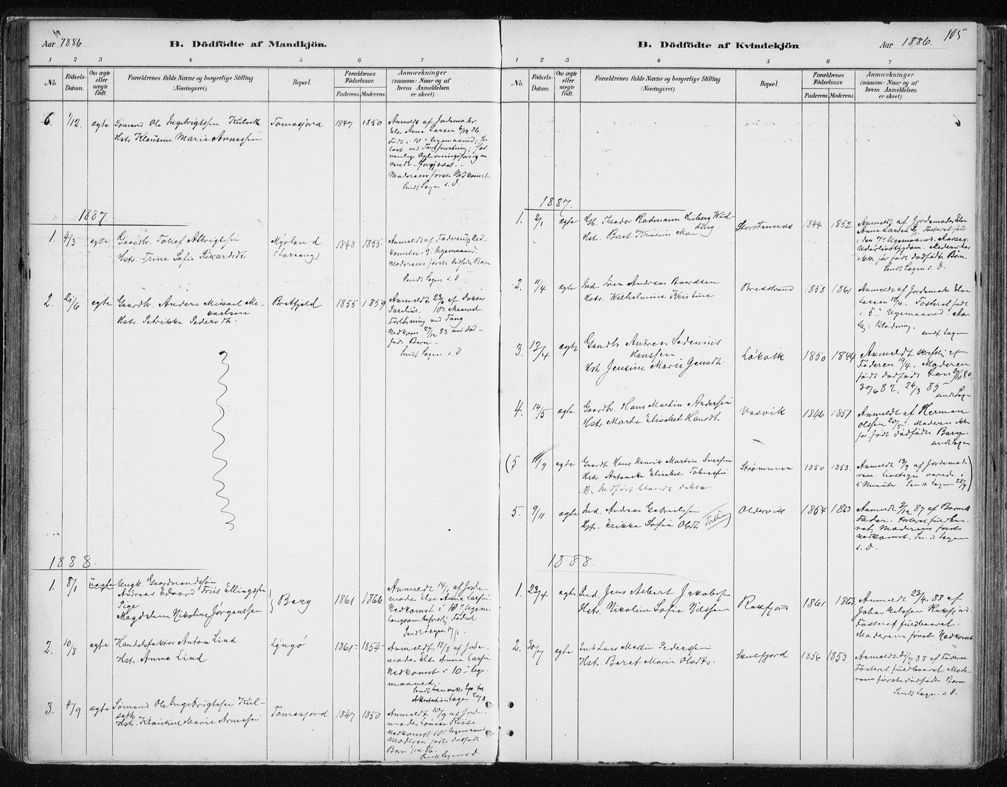 Tromsøysund sokneprestkontor, AV/SATØ-S-1304/G/Ga/L0004kirke: Parish register (official) no. 4, 1880-1888, p. 105