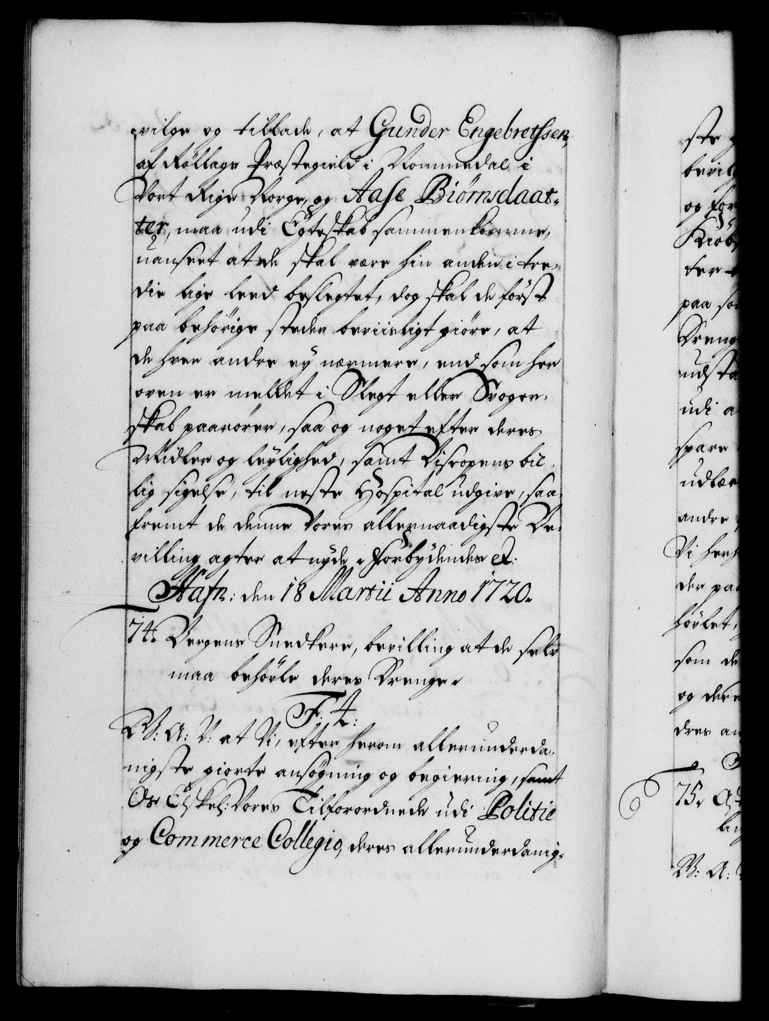 Danske Kanselli 1572-1799, AV/RA-EA-3023/F/Fc/Fca/Fcaa/L0023: Norske registre, 1720-1722, p. 52b